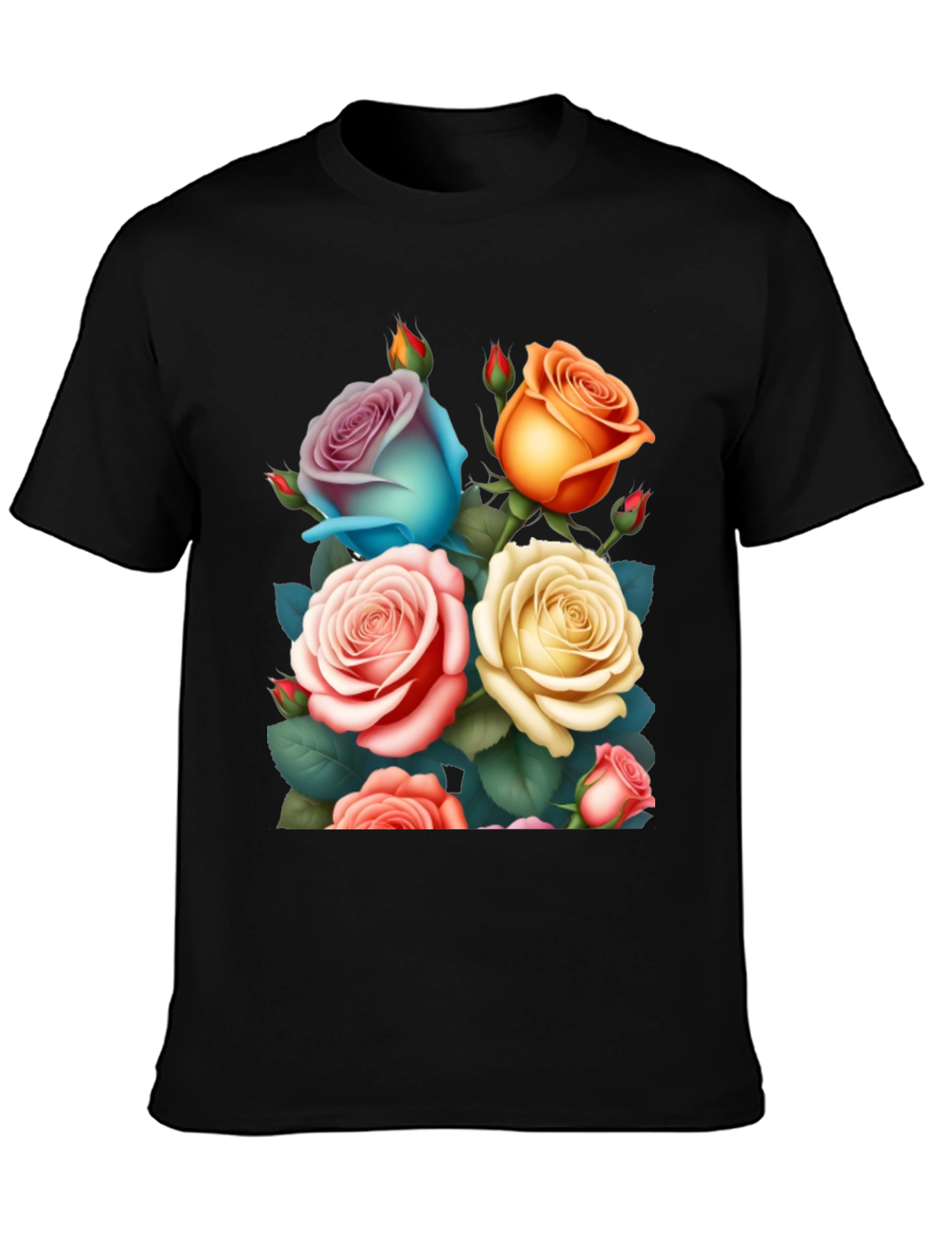Floral Rose Graphic Tee - Stylish & Unique Design