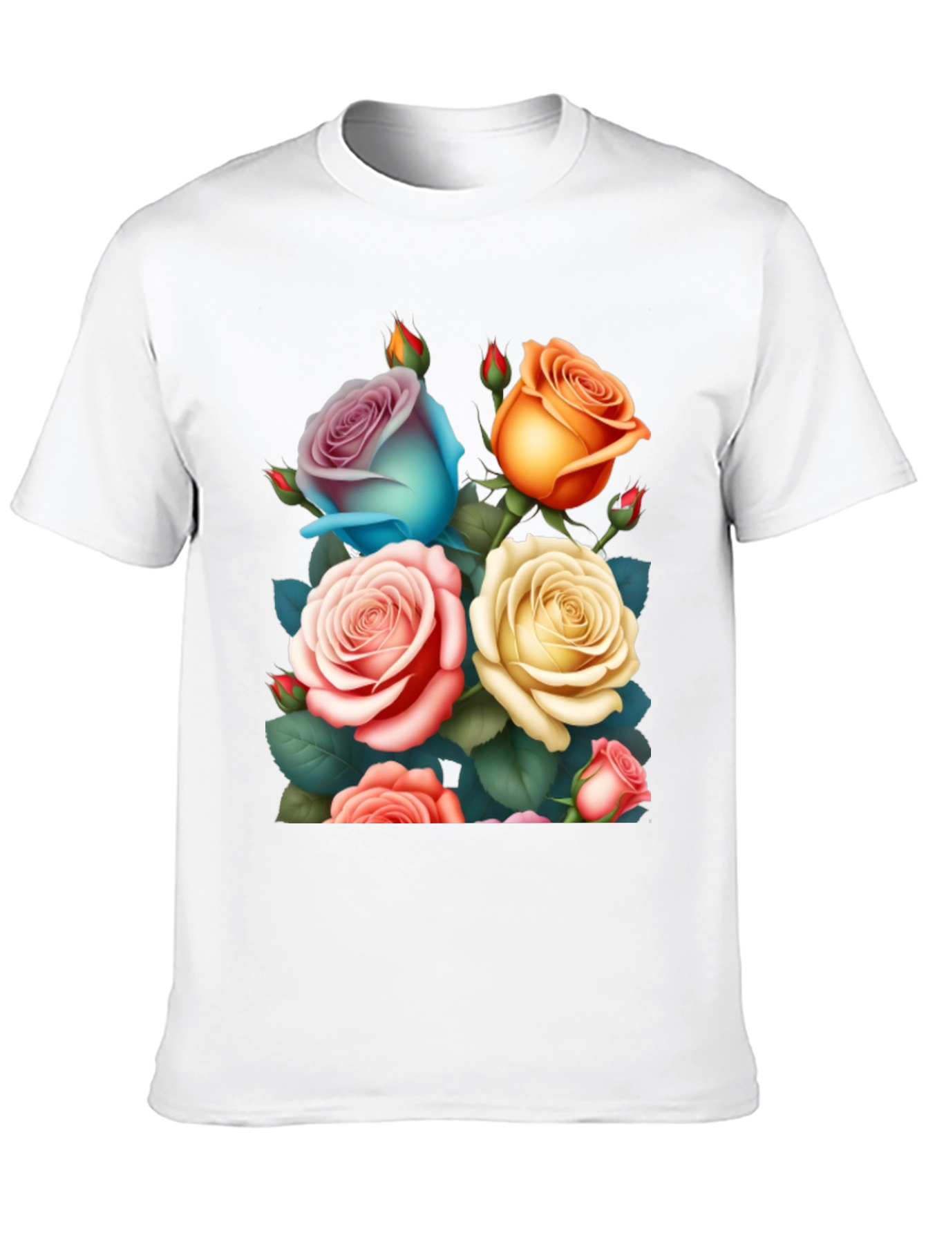 Floral Rose Graphic Tee - Stylish & Unique Design