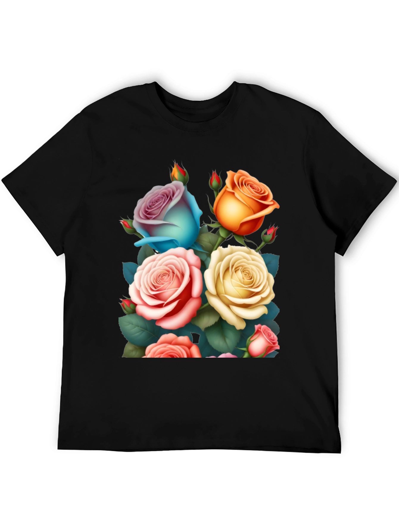 Floral Rose Graphic Tee - Stylish & Unique Design