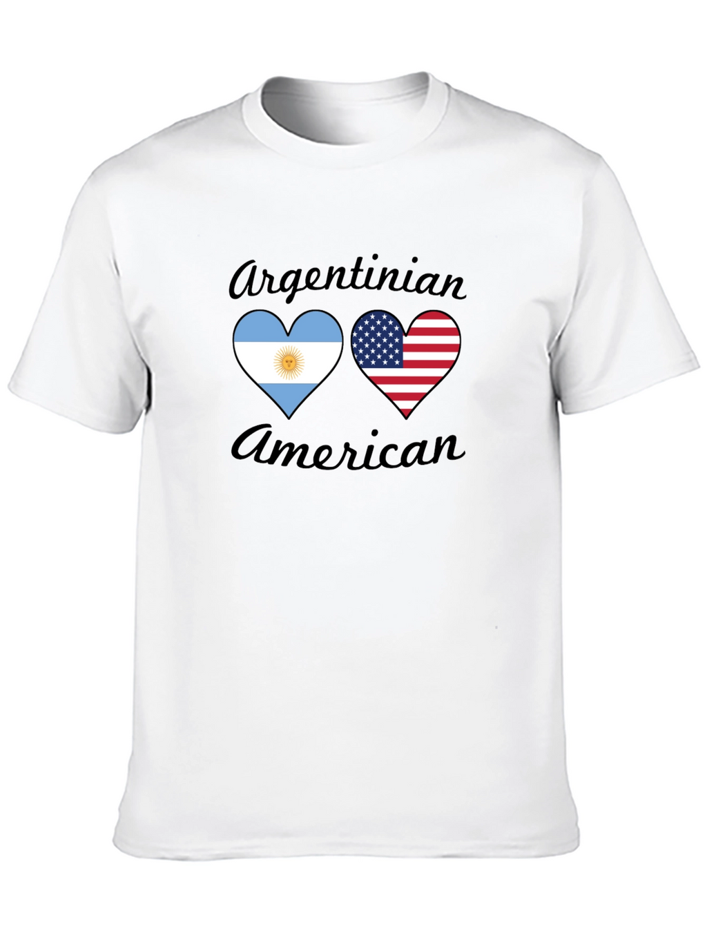 Argentinian American Heart Flag T-Shirt
