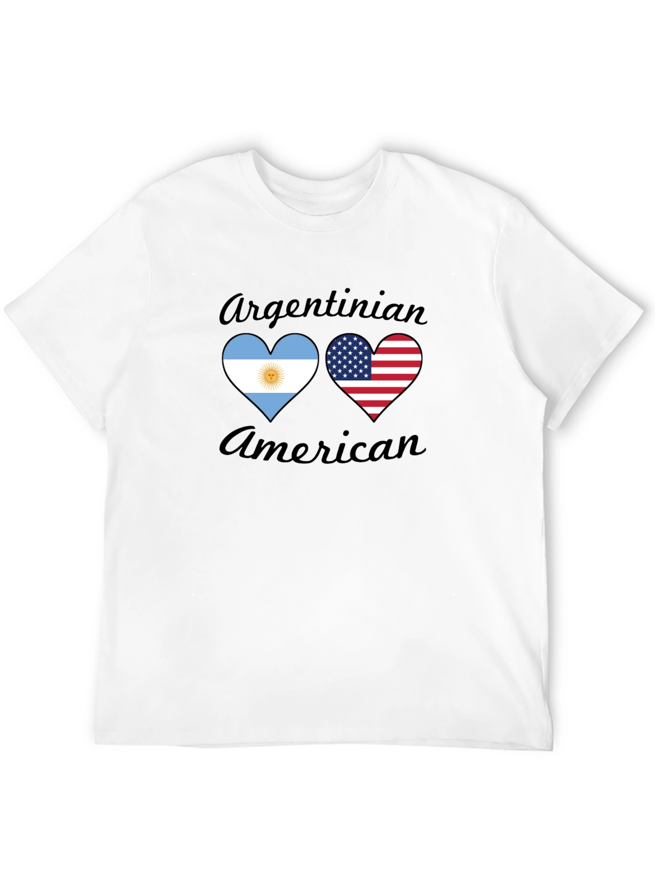 Argentinian American Heart Flag T-Shirt