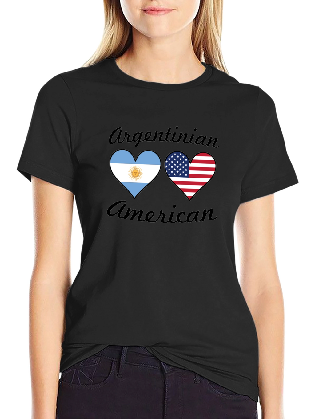 Argentinian American Heart Flag T-Shirt