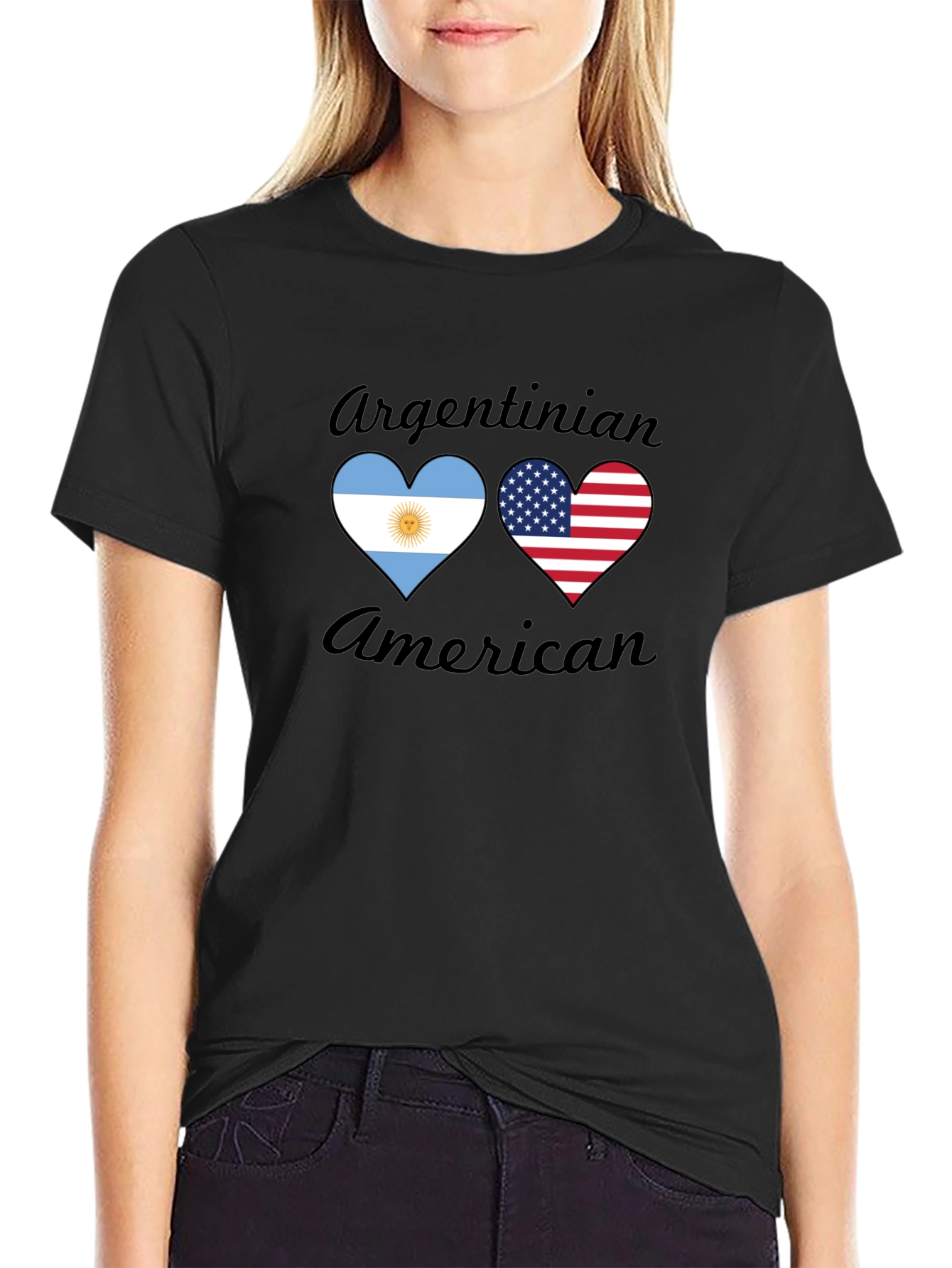 Argentinian American Heart Flag T-Shirt