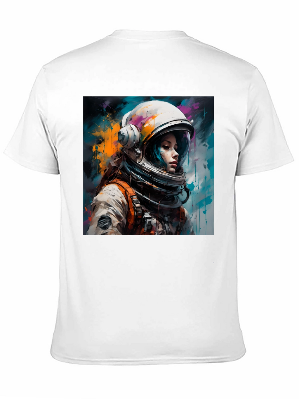 Astronaut Woman Graphic Tee - Black