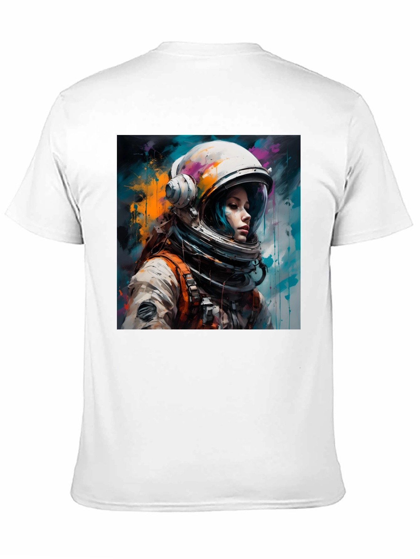 Astronaut Woman Graphic Tee - Black