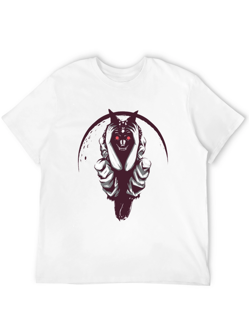 Grim Reaper Wolf Graphic Tee - Dark Style Shirt