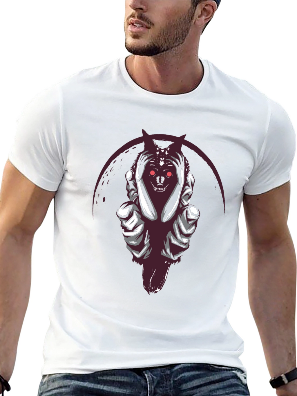 Grim Reaper Wolf Graphic Tee - Dark Style Shirt