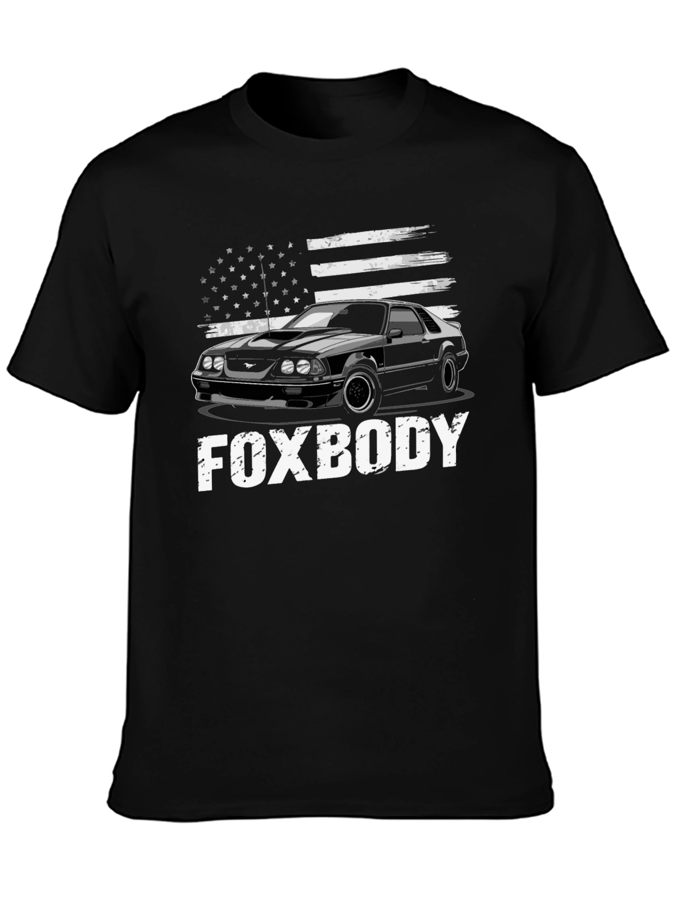 Foxbody Mustang American Flag Graphic T-Shirt