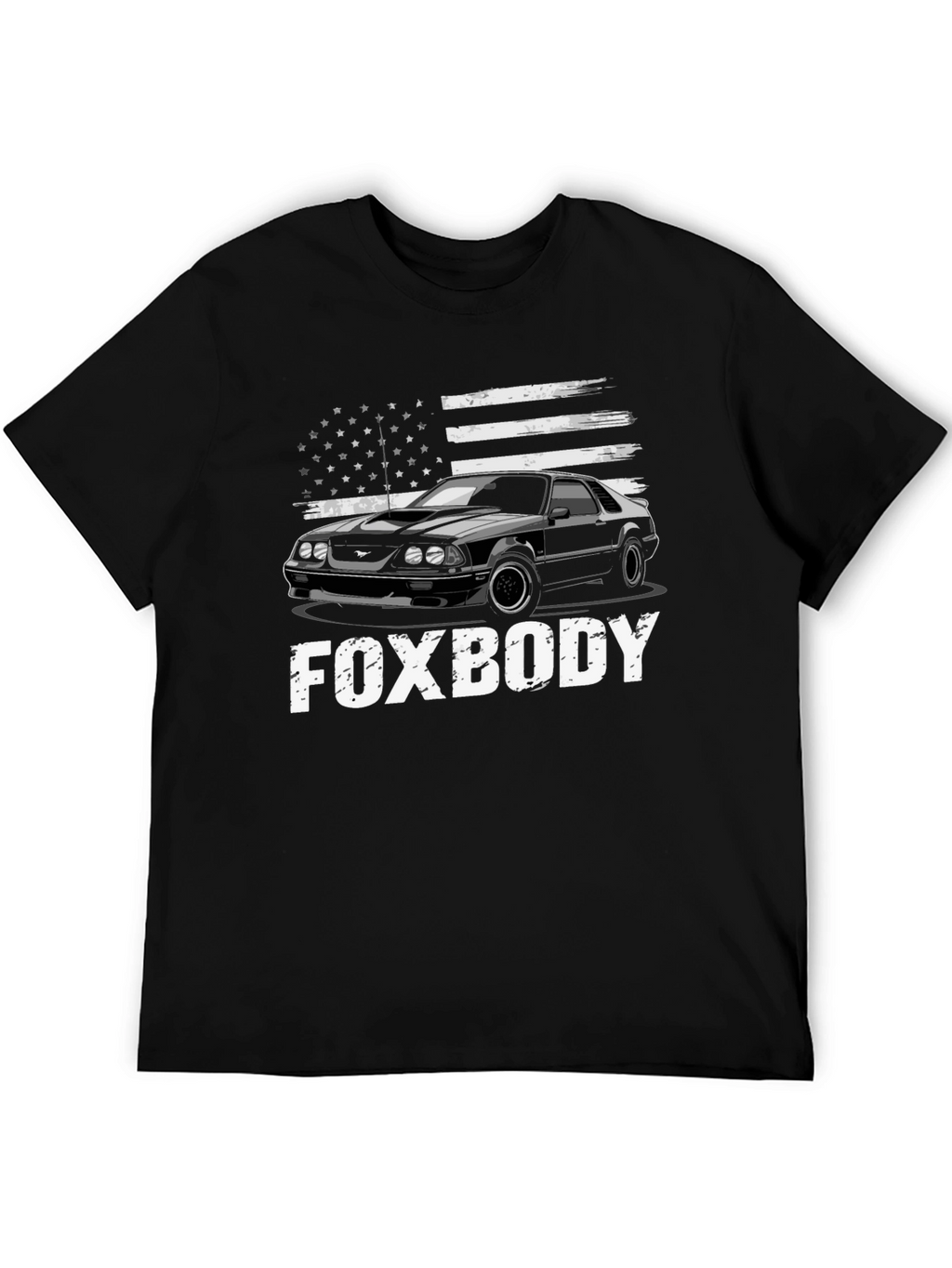 Foxbody Mustang American Flag Graphic T-Shirt