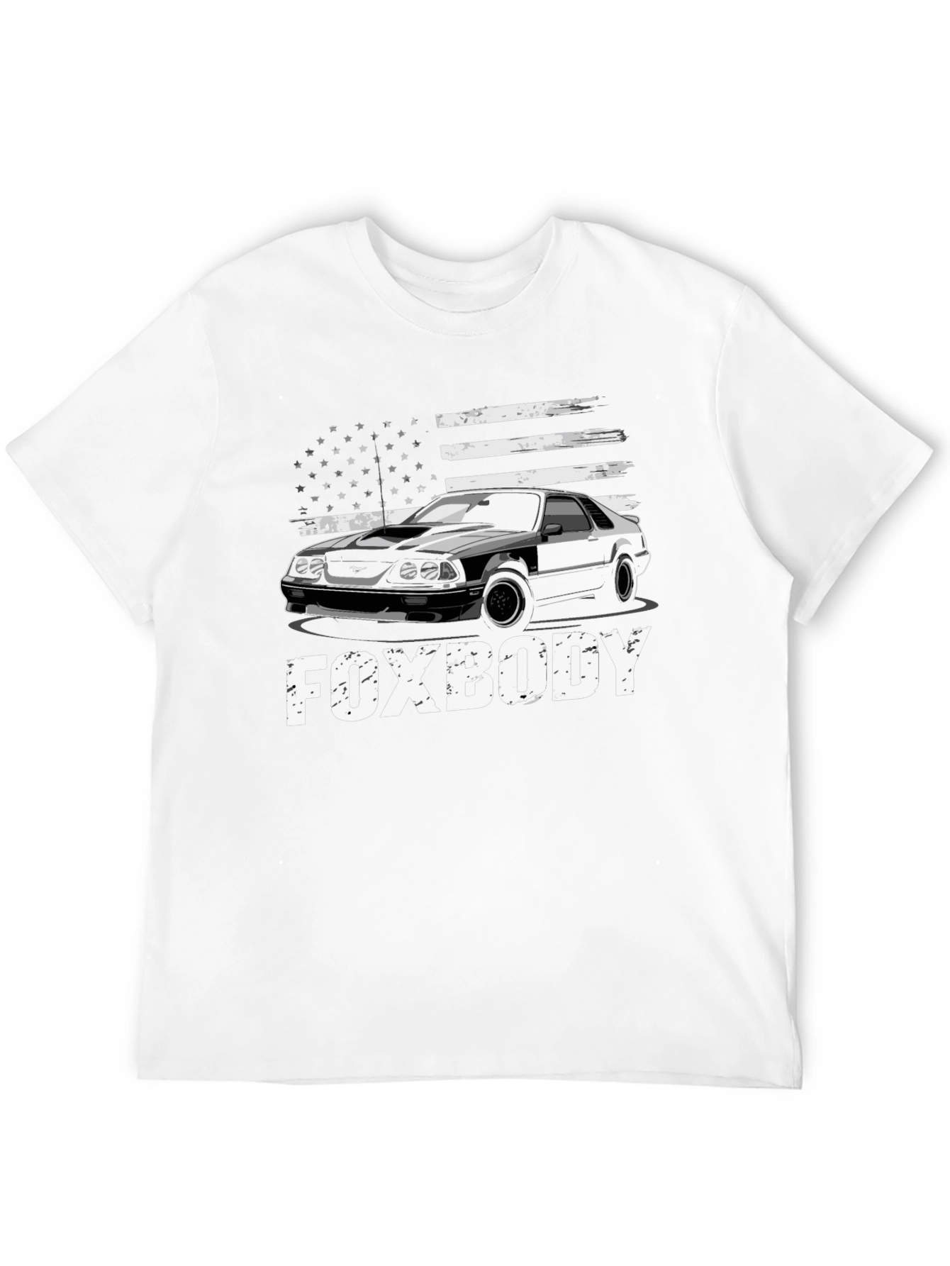 Foxbody Mustang American Flag Graphic T-Shirt