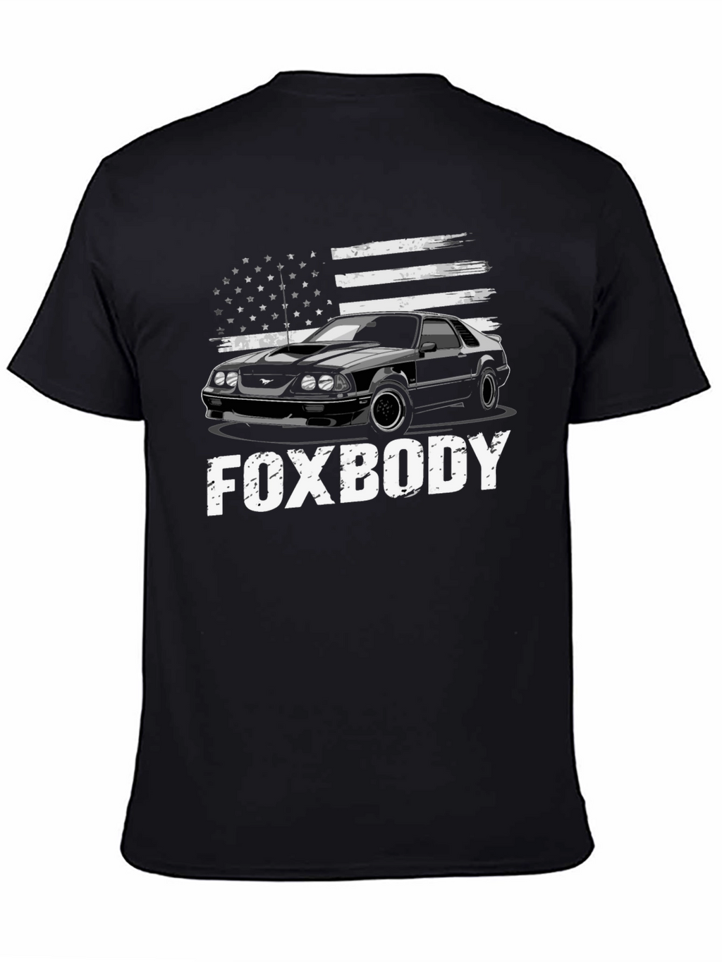 Foxbody Mustang American Flag Graphic T-Shirt