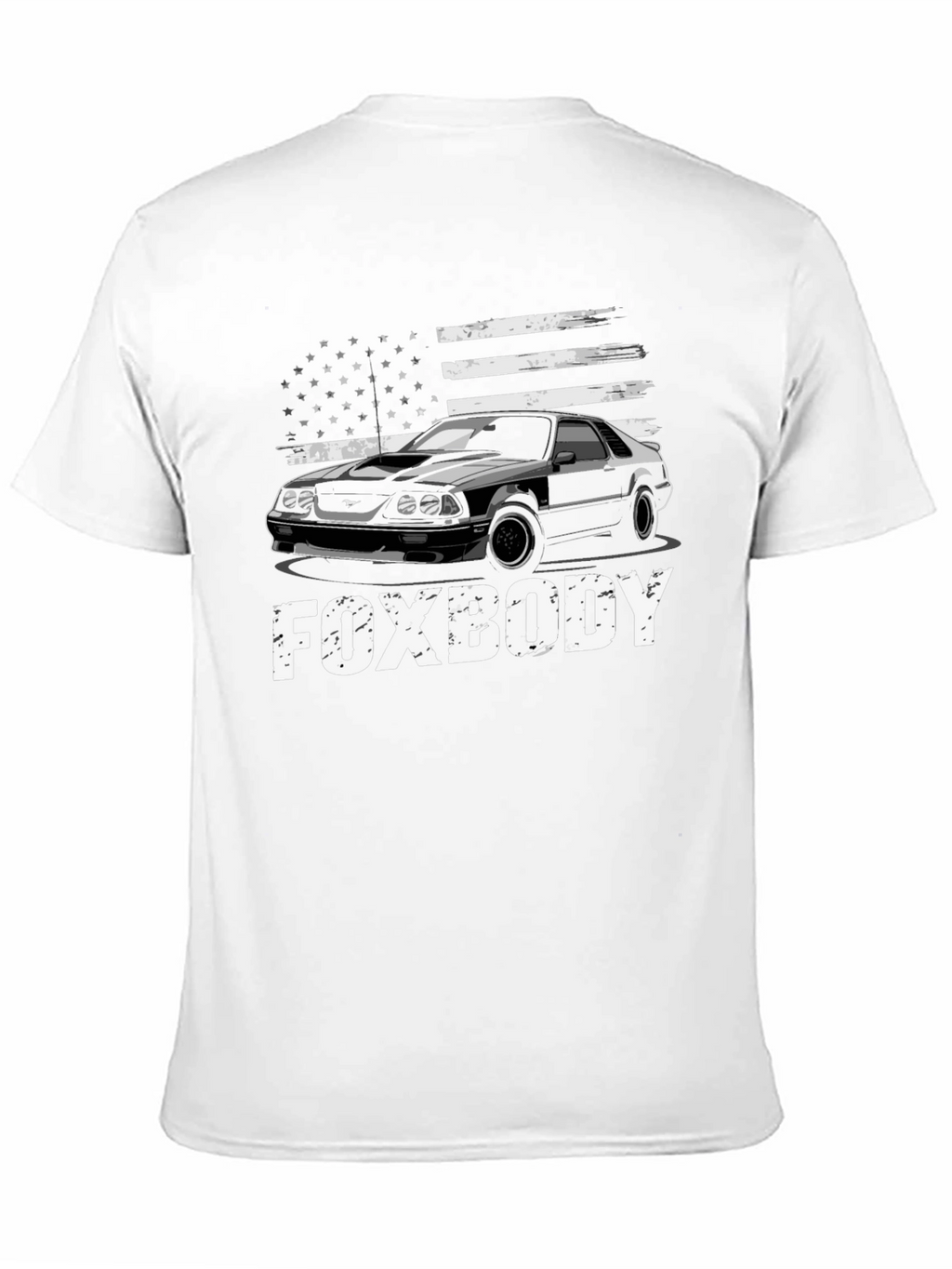 Foxbody Mustang American Flag Graphic T-Shirt