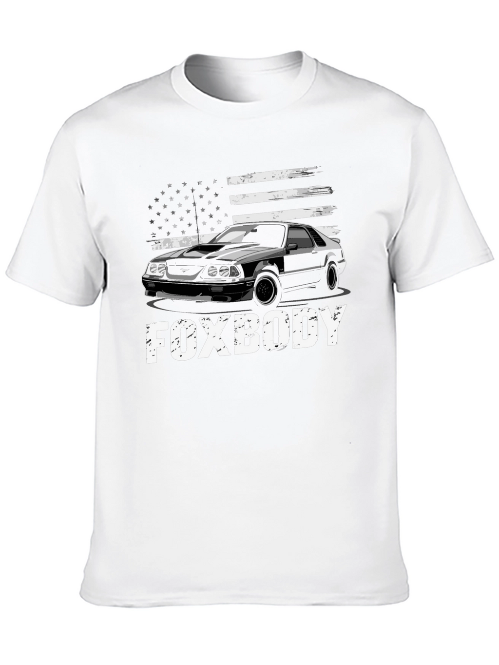 Foxbody Mustang American Flag Graphic T-Shirt