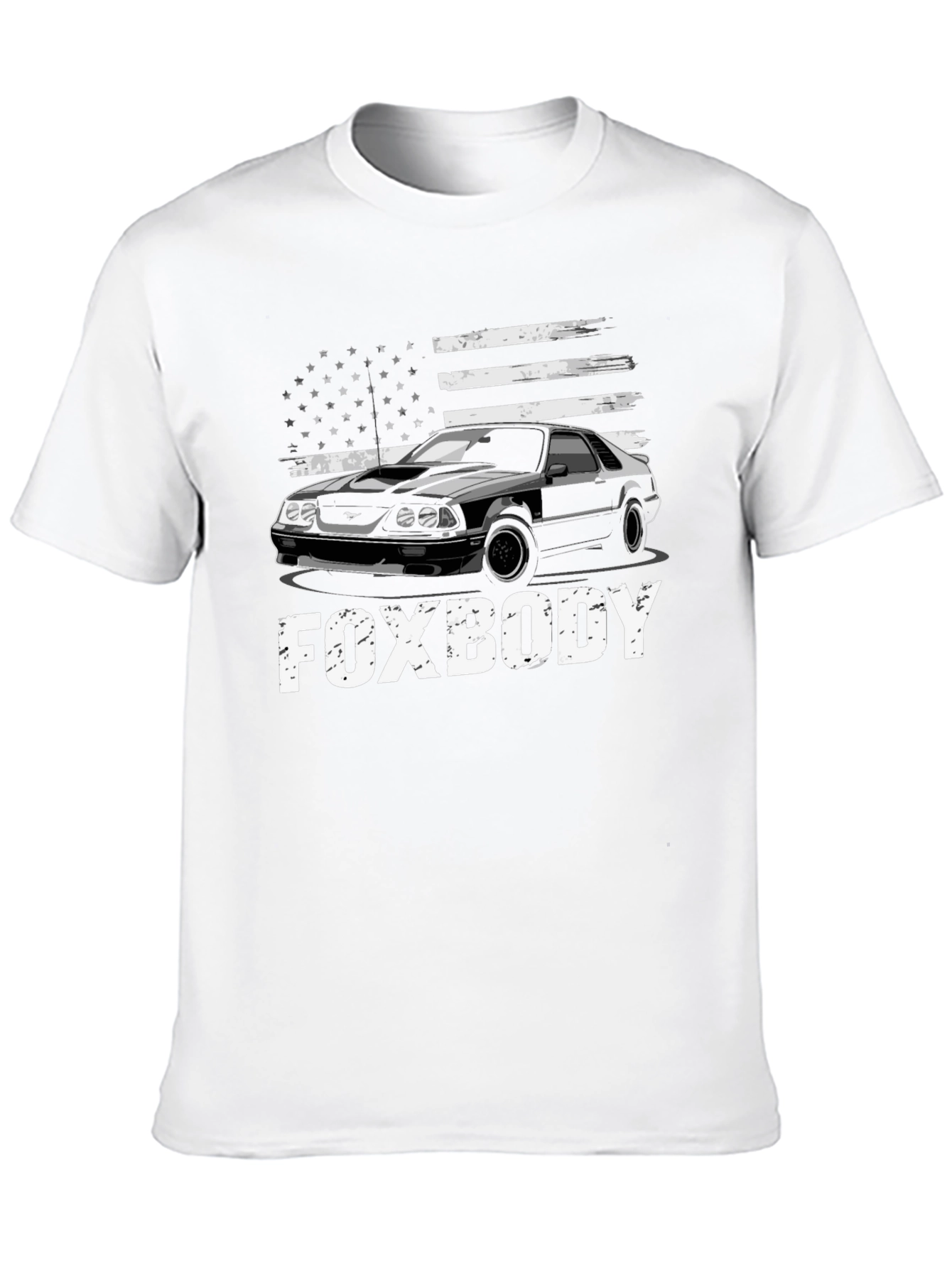 Foxbody Mustang American Flag Graphic T-Shirt
