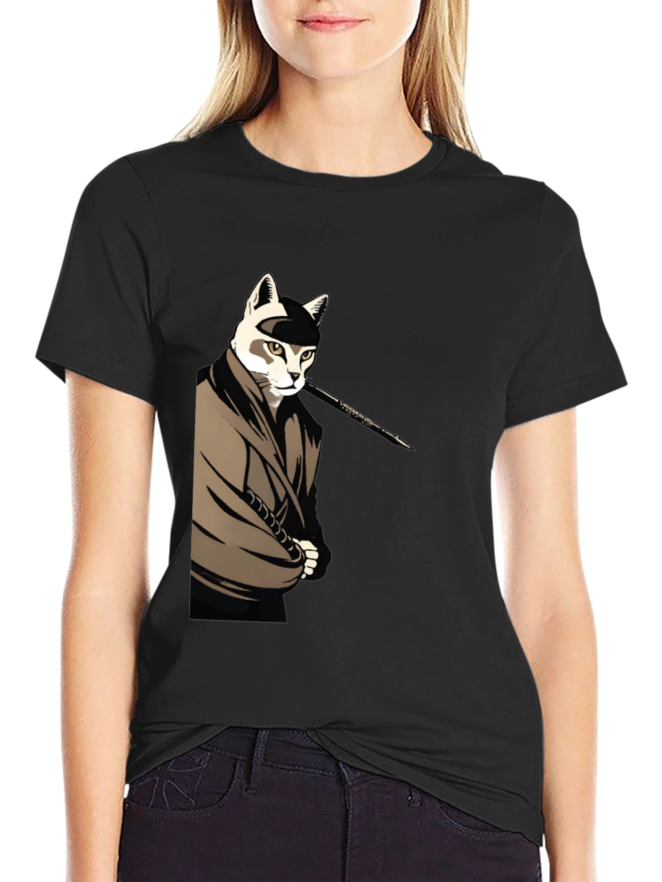 Cat Ninja T-Shirt - Black