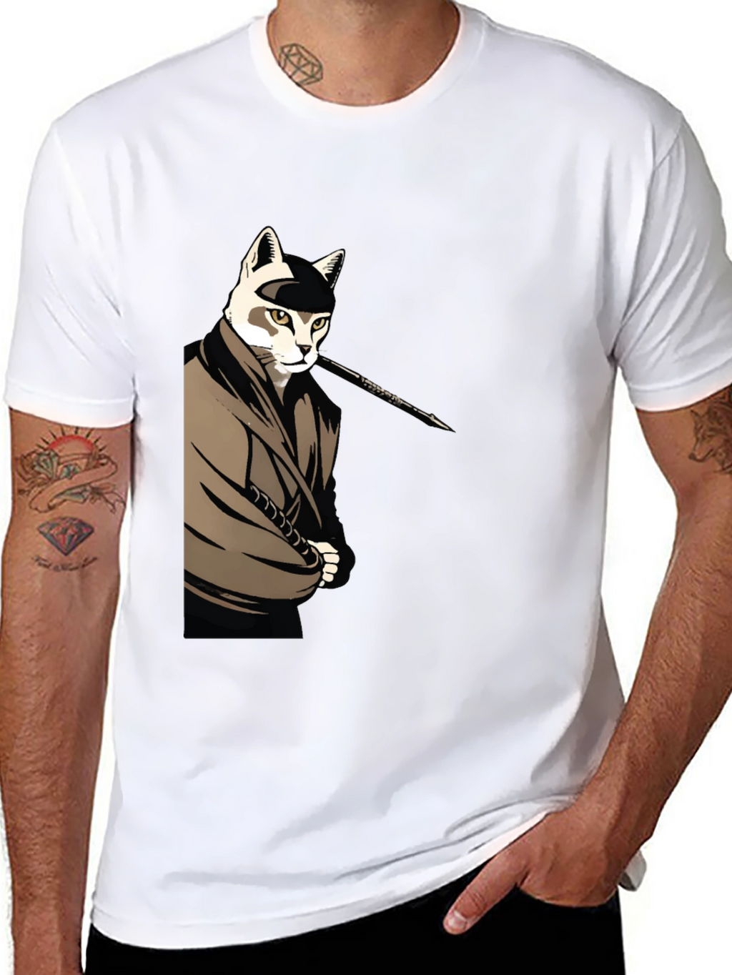 Cat Ninja T-Shirt - Black