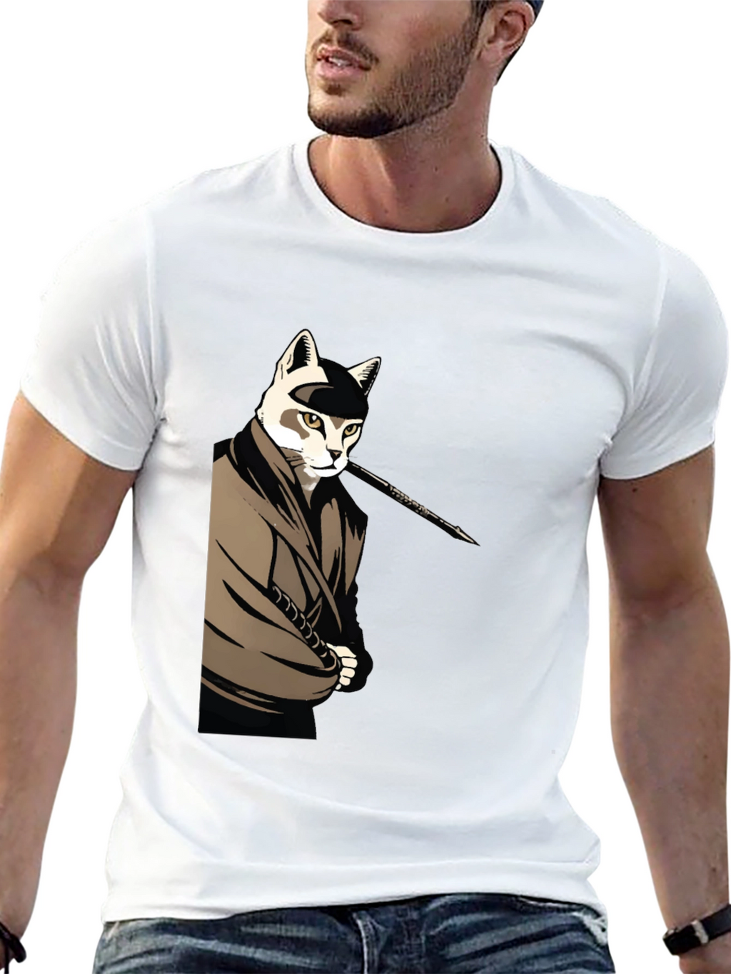 Cat Ninja T-Shirt - Black