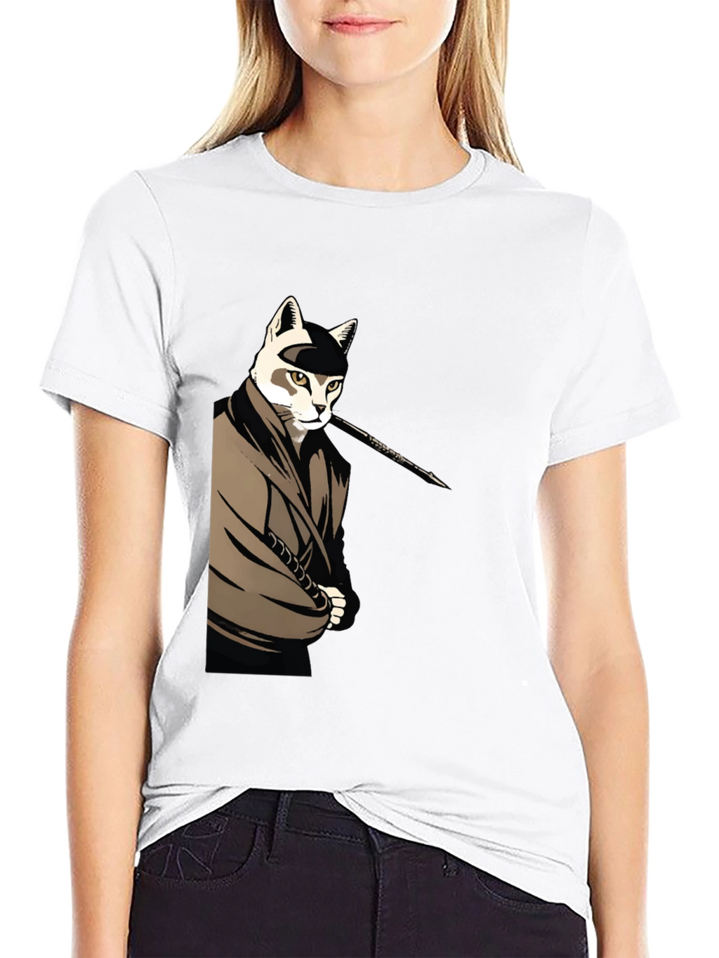Cat Ninja T-Shirt - Black