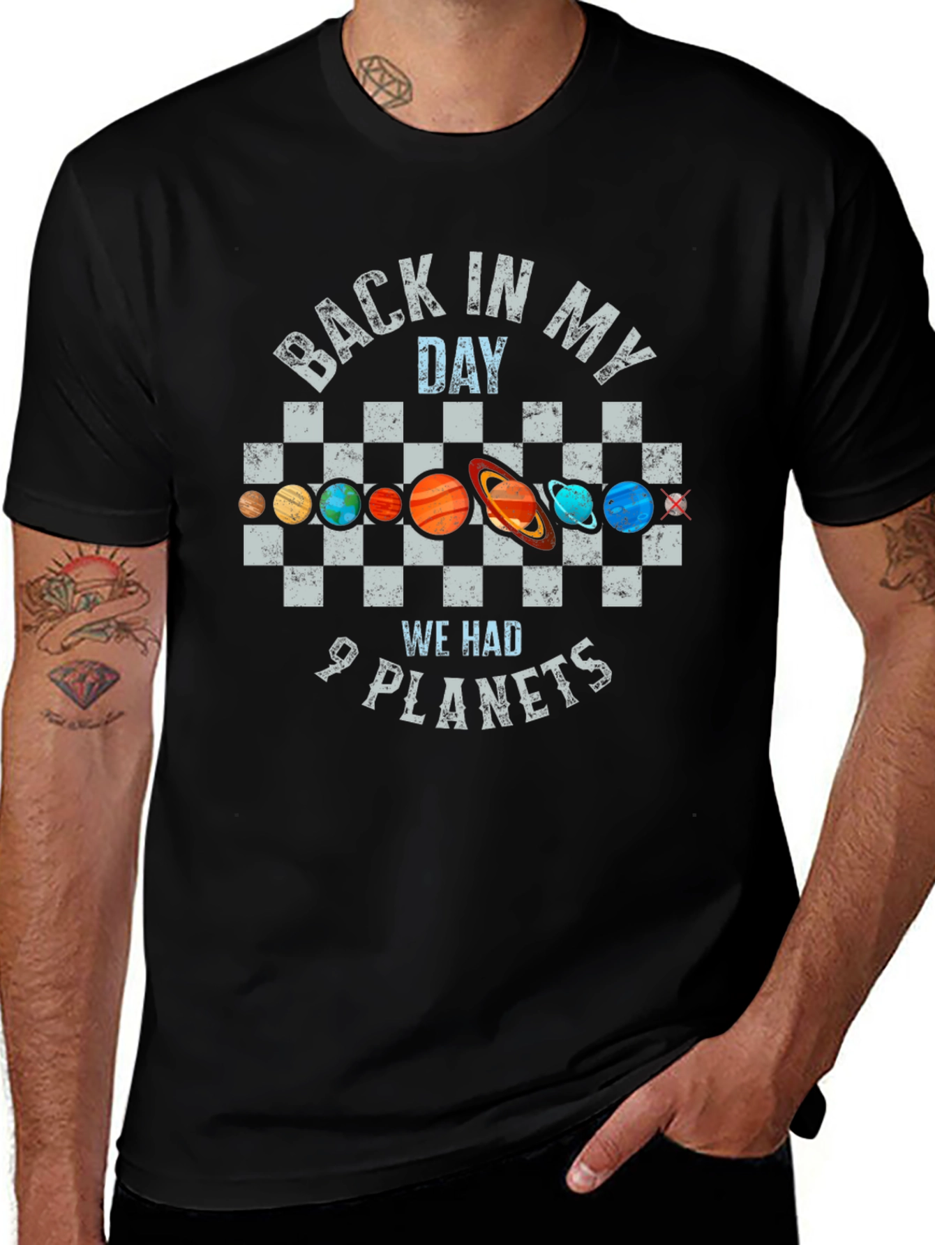 Back in My Day 9 Planets T-Shirt - Space Humor Tee
