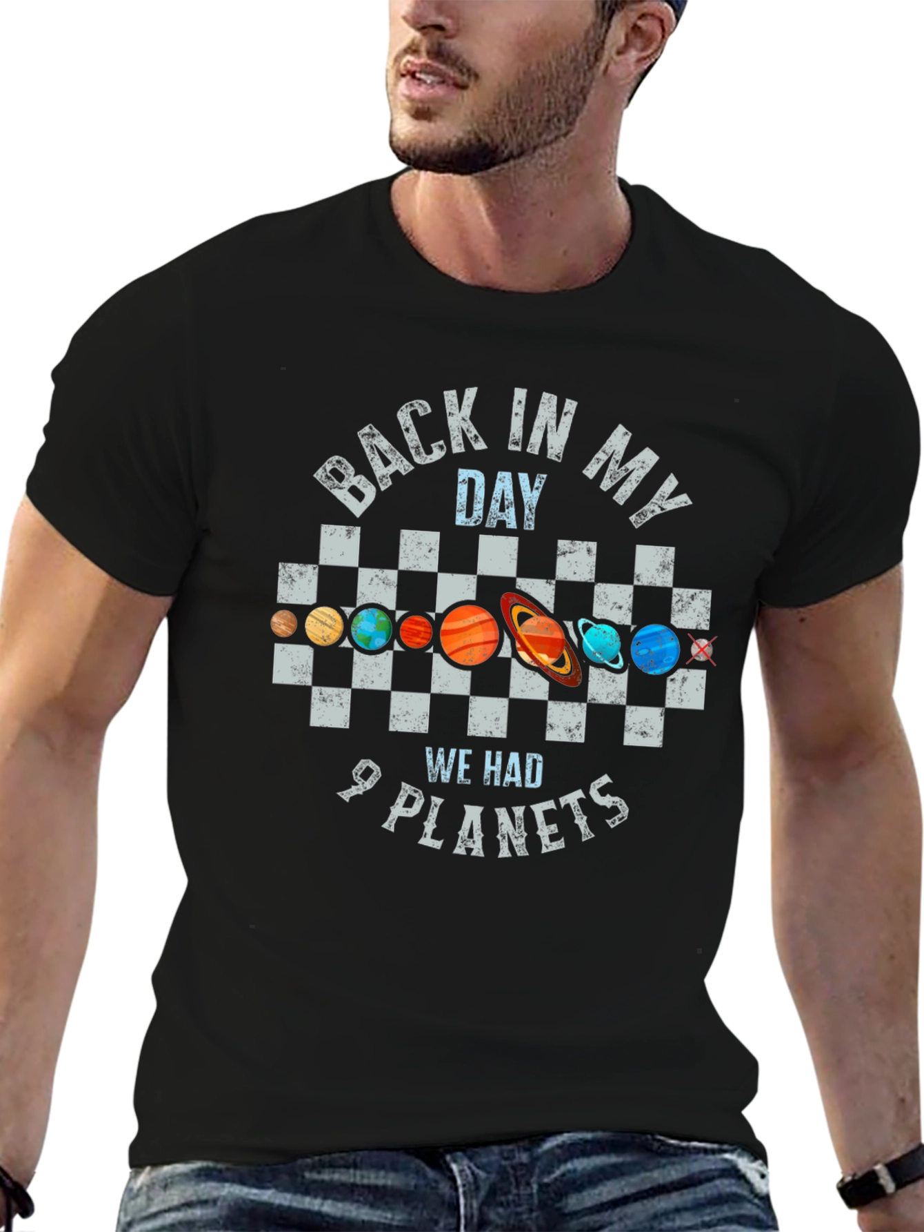 Back in My Day 9 Planets T-Shirt - Space Humor Tee