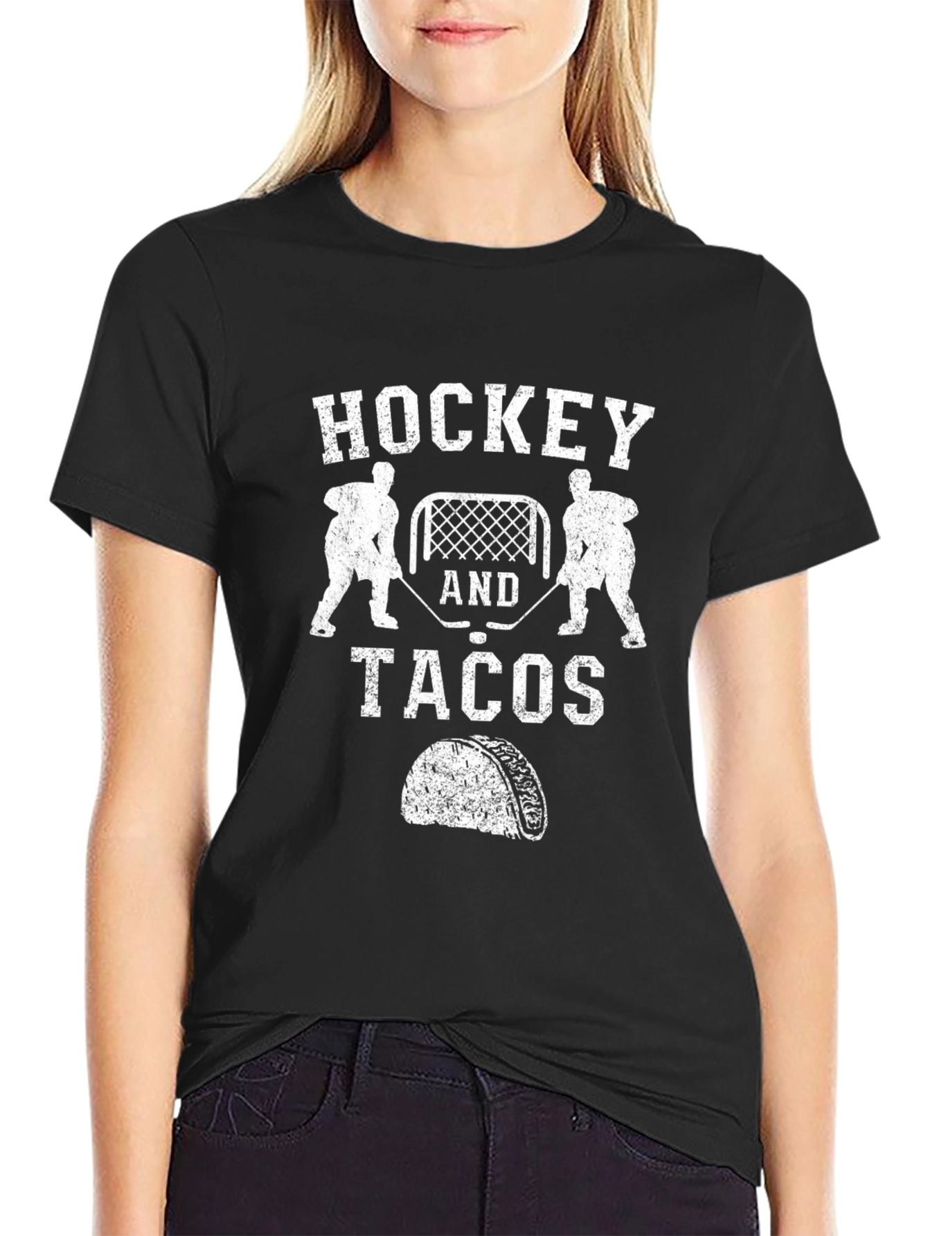 Hockey and Tacos Graphic T-Shirt