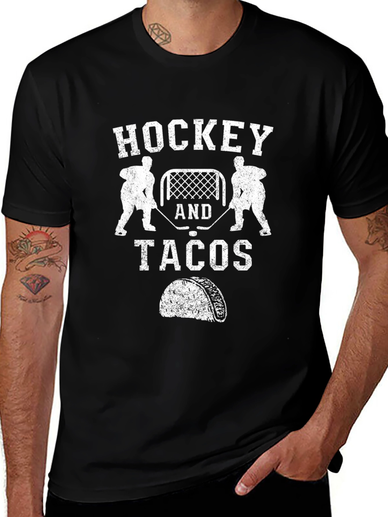 Hockey and Tacos Graphic T-Shirt
