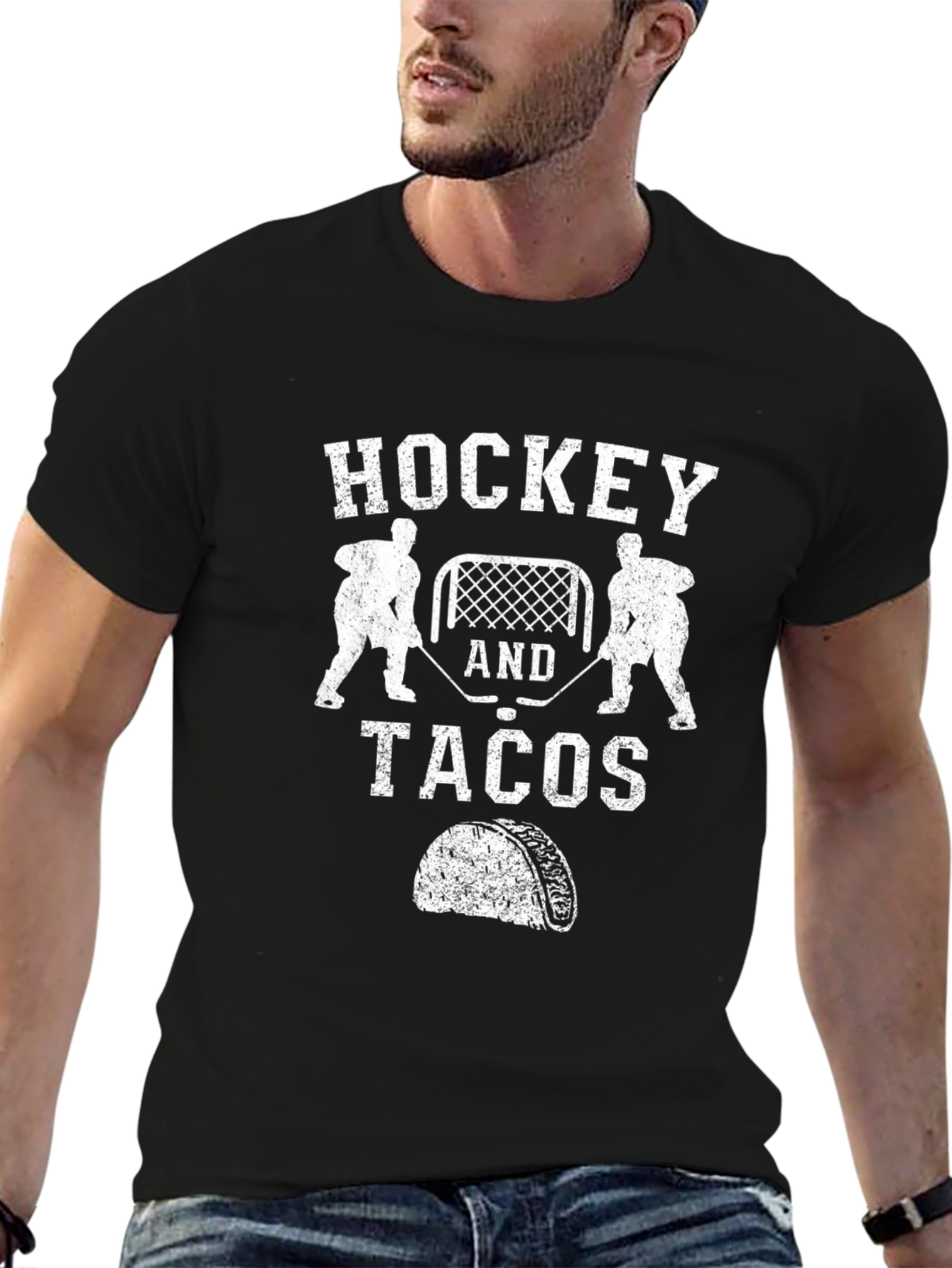 Hockey and Tacos Graphic T-Shirt