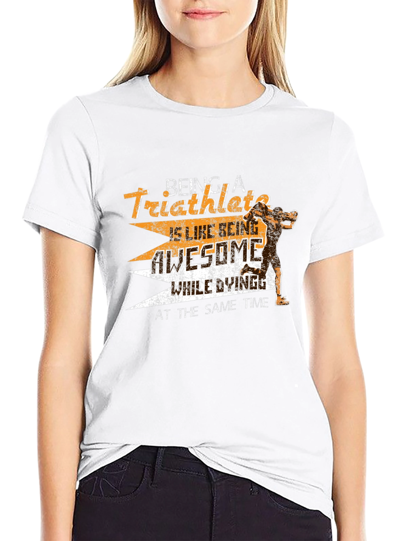 Triathlete Graphic T-Shirt - Awesome & Dying