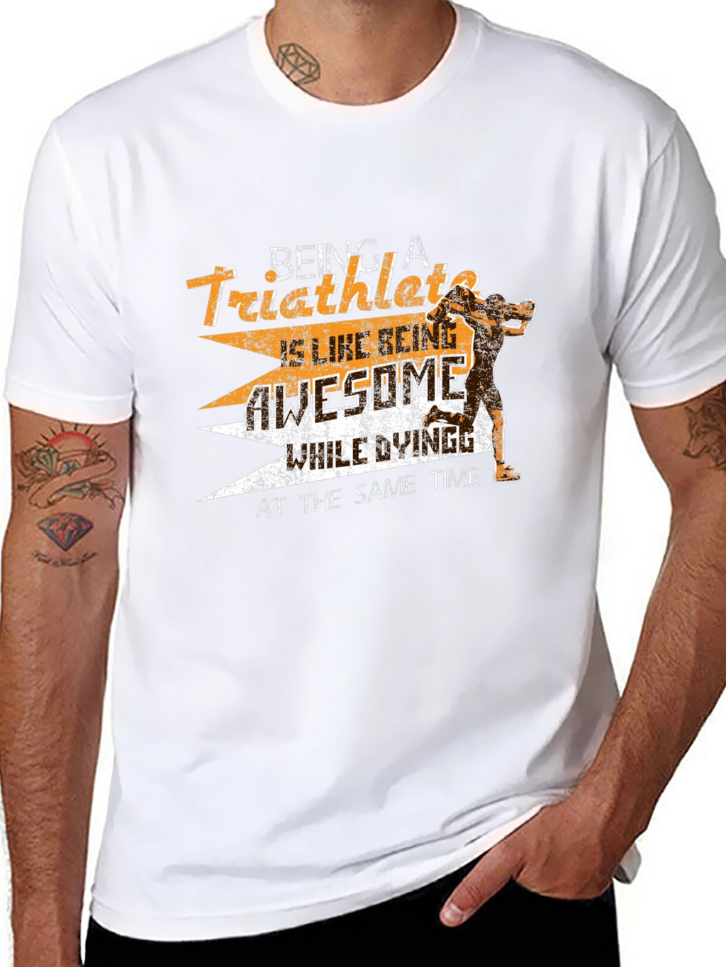 Triathlete Graphic T-Shirt - Awesome & Dying