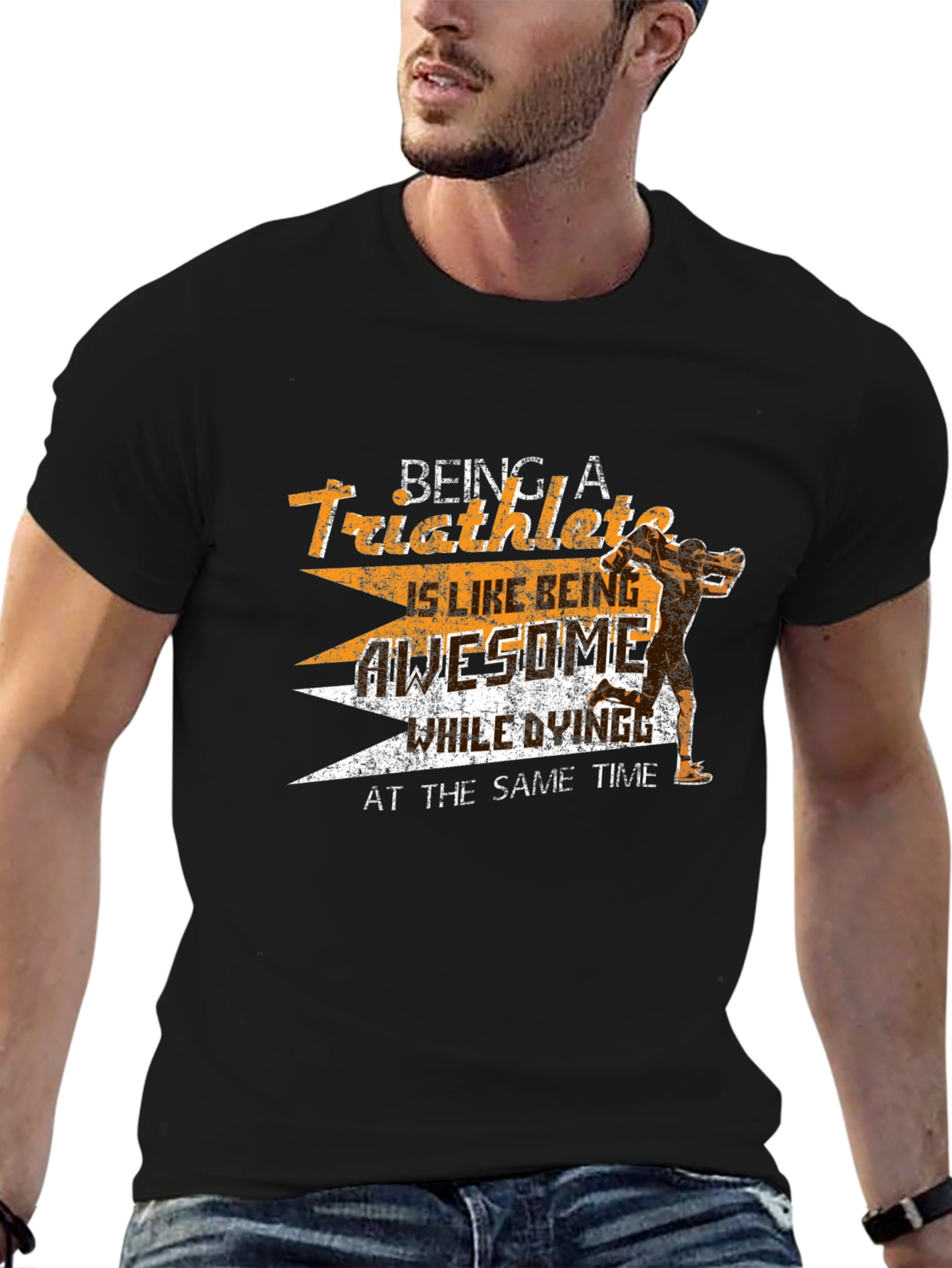 Triathlete Graphic T-Shirt - Awesome & Dying