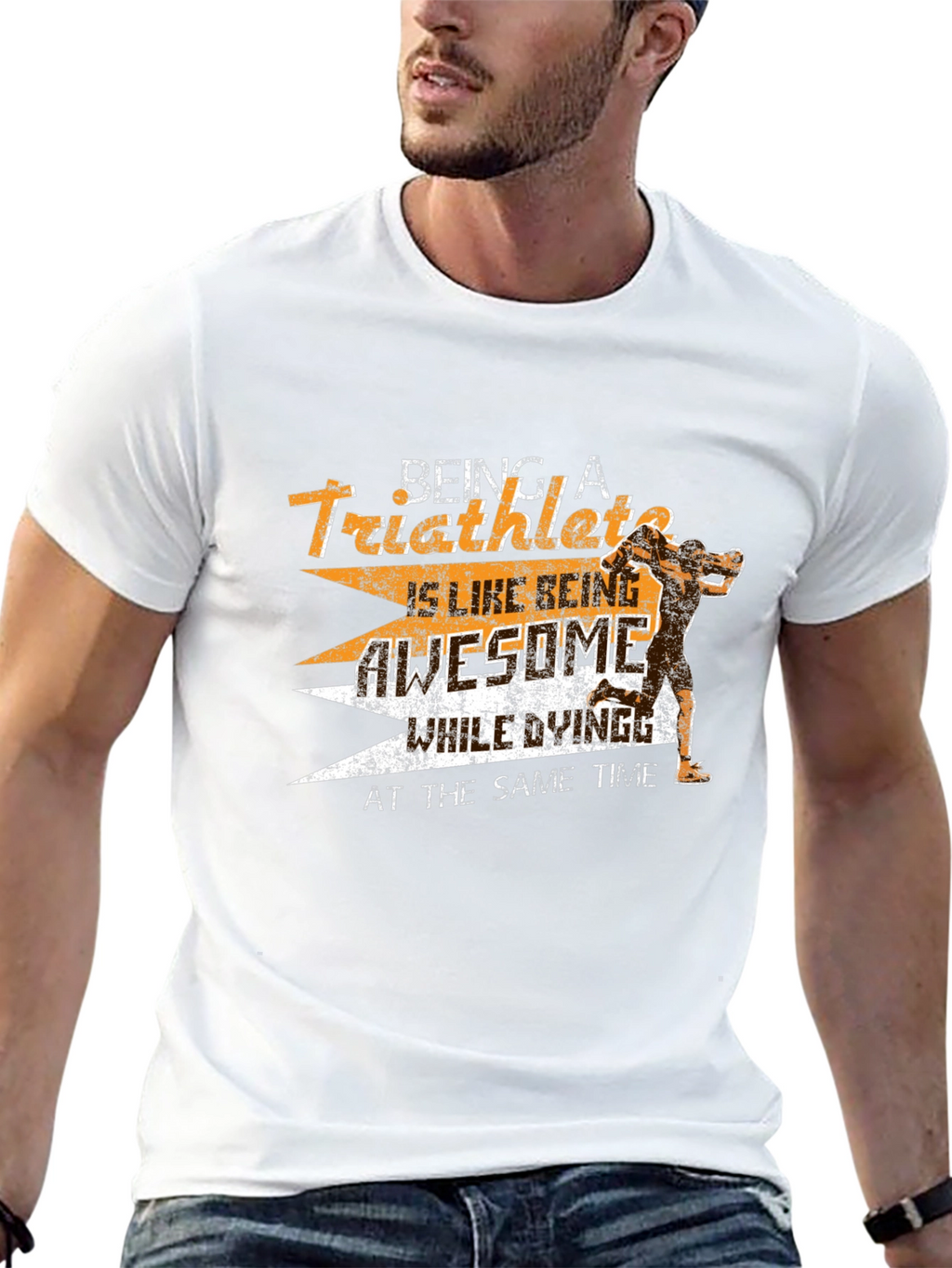 Triathlete Graphic T-Shirt - Awesome & Dying