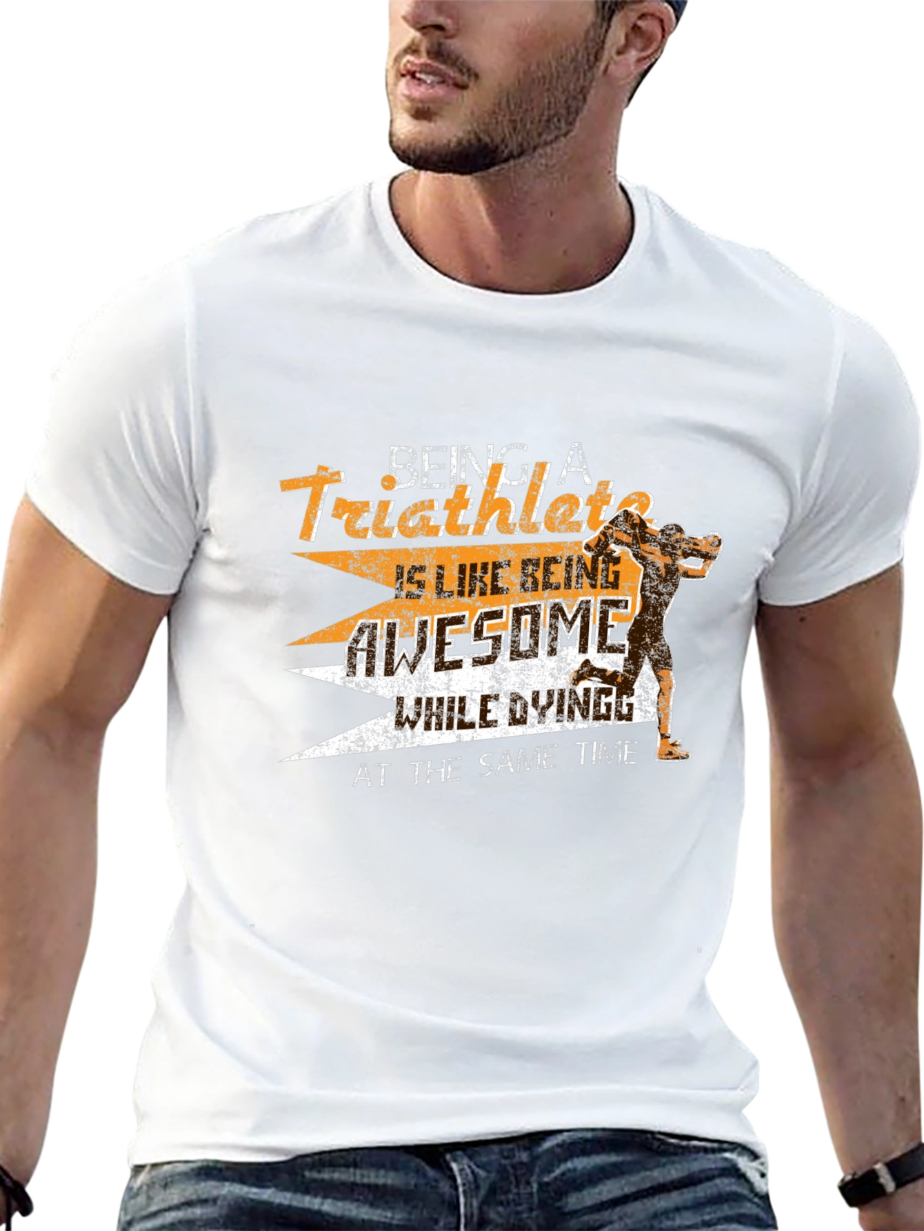 Triathlete Graphic T-Shirt - Awesome & Dying
