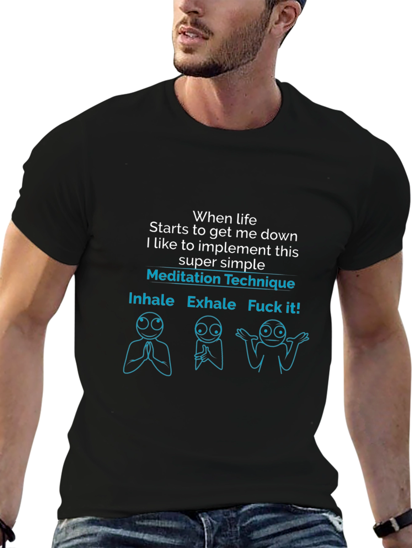 Meditation Technique Funny Graphic T-Shirt