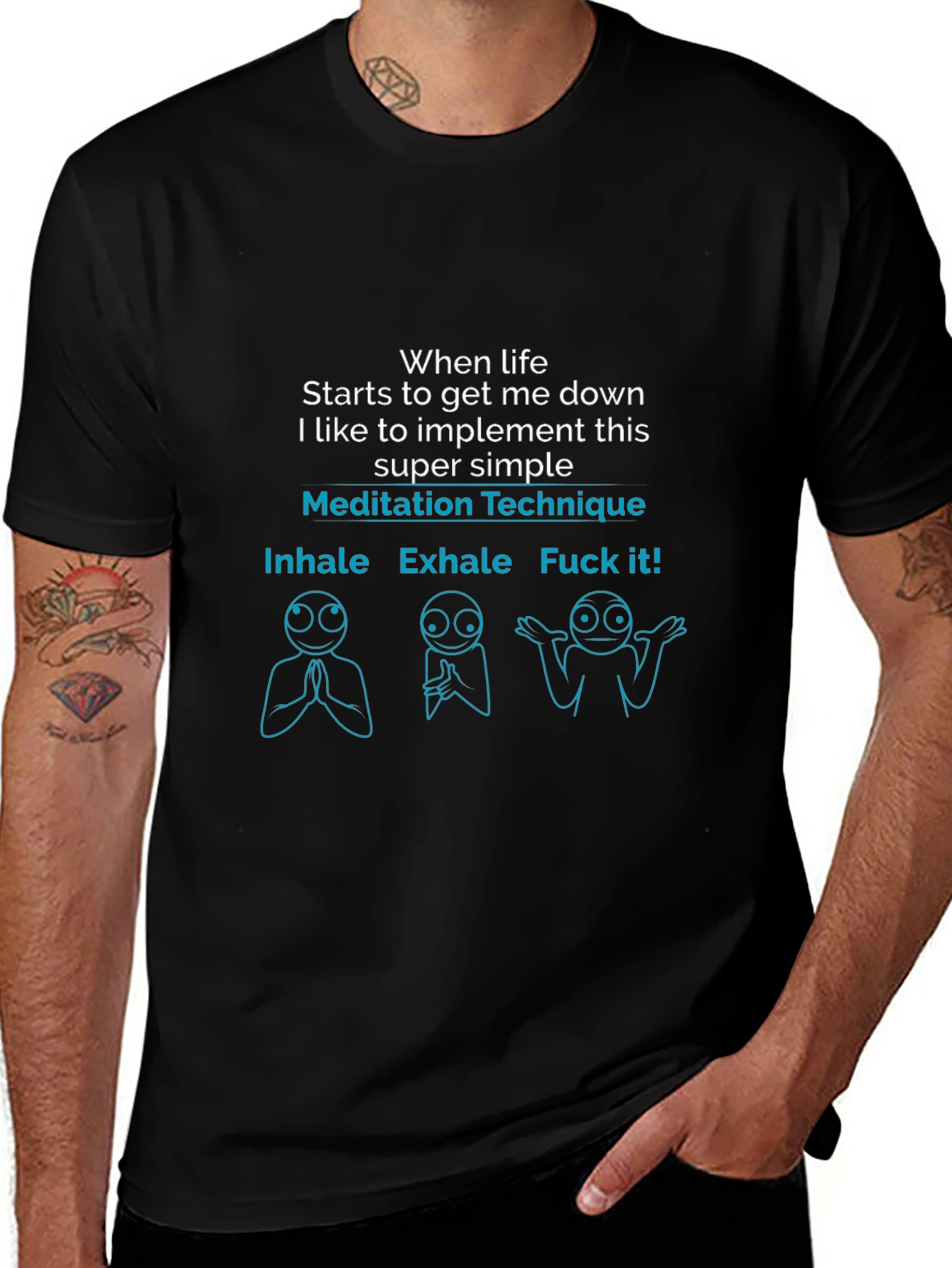 Meditation Technique Funny Graphic T-Shirt
