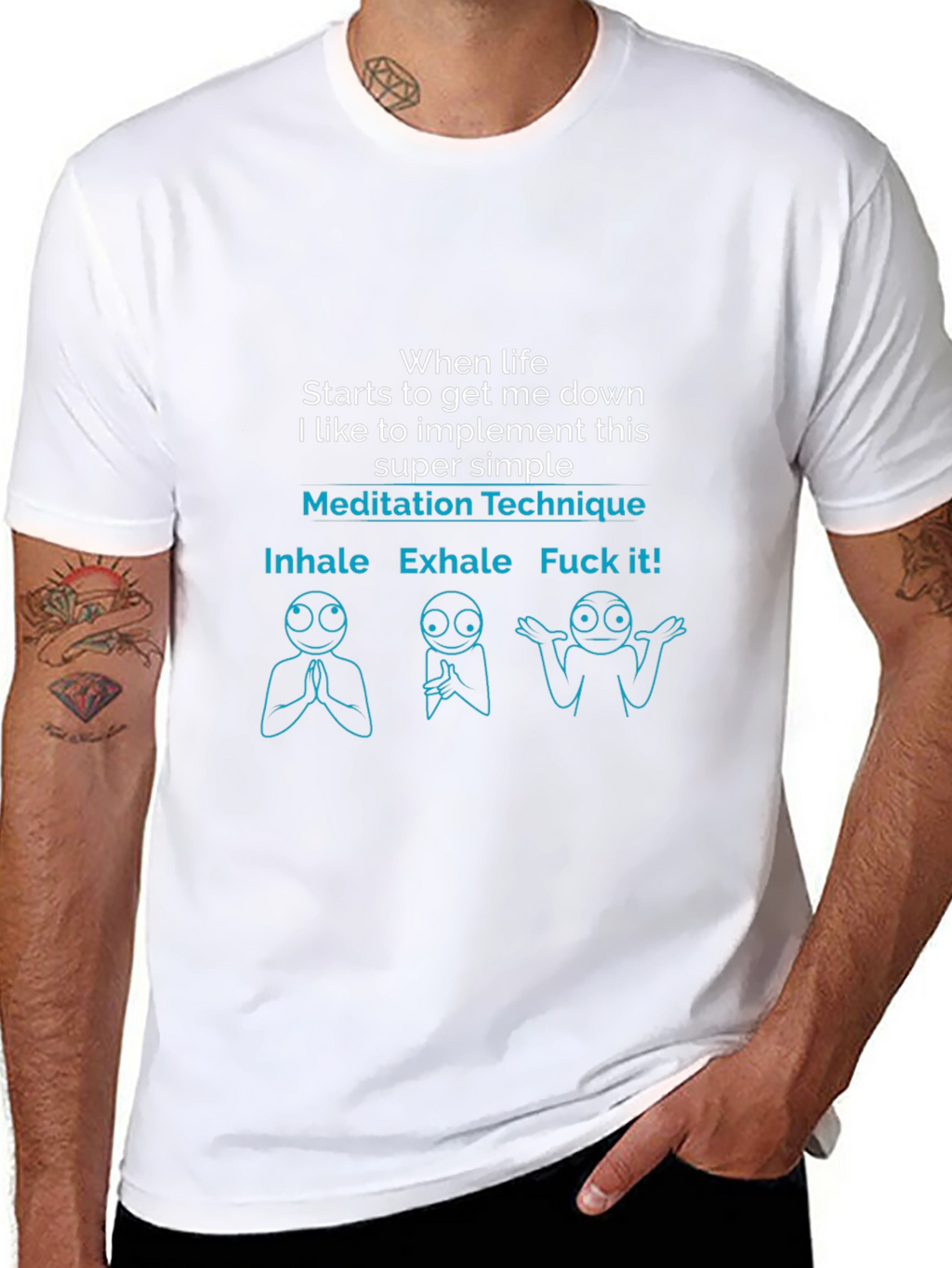 Meditation Technique Funny Graphic T-Shirt