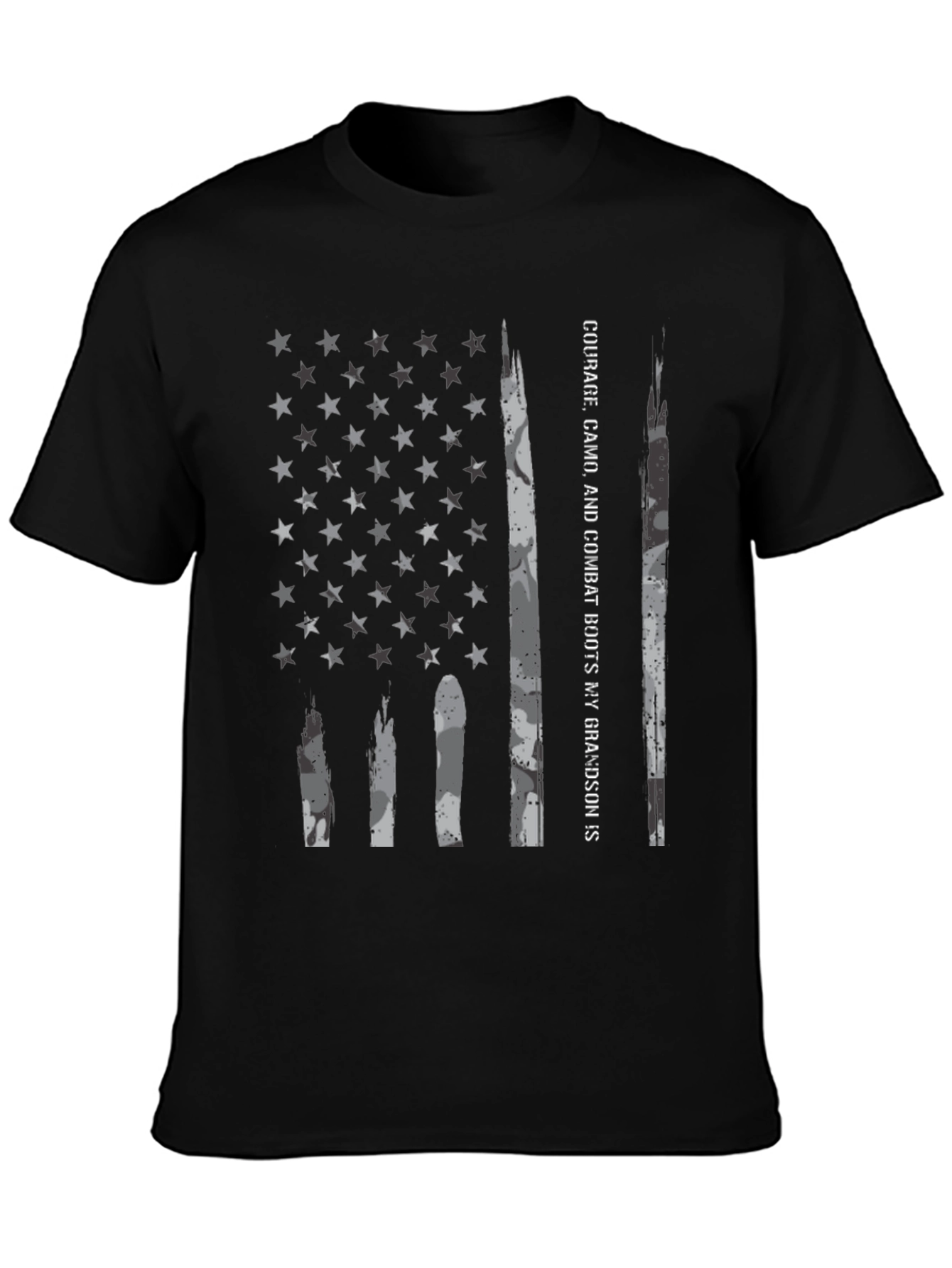 American Flag Camo T-Shirt - Grandson Pride