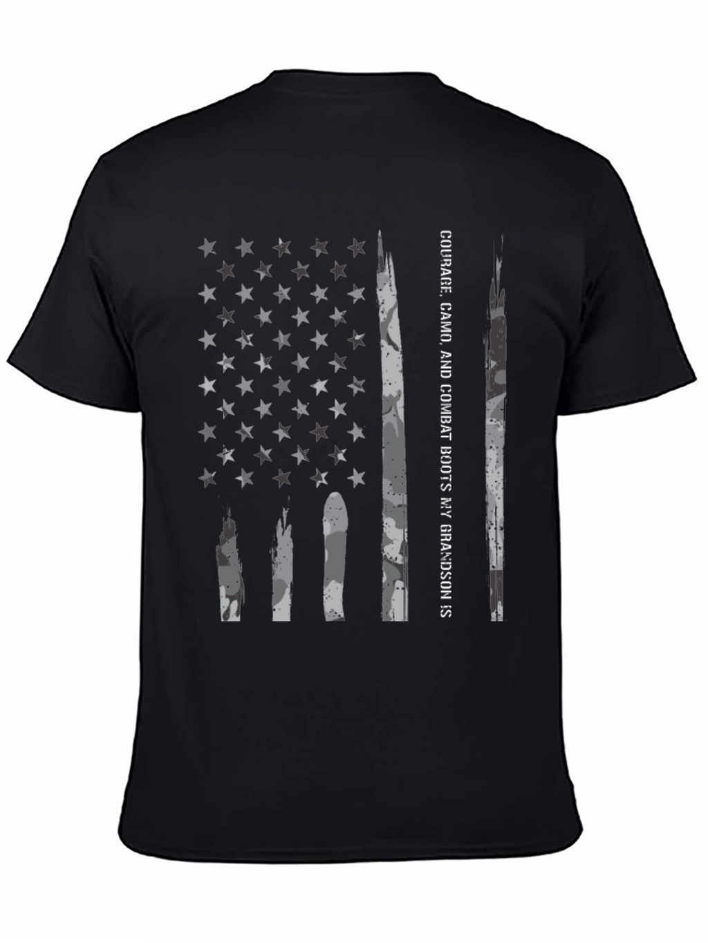 American Flag Camo T-Shirt - Grandson Pride