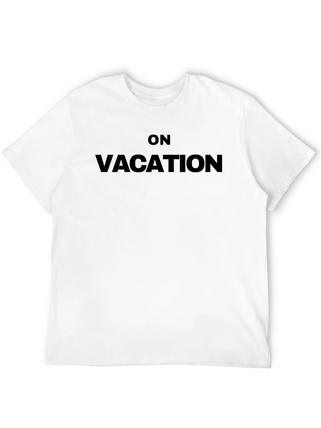 On Vacation Graphic Tee - Black Holiday Shirt