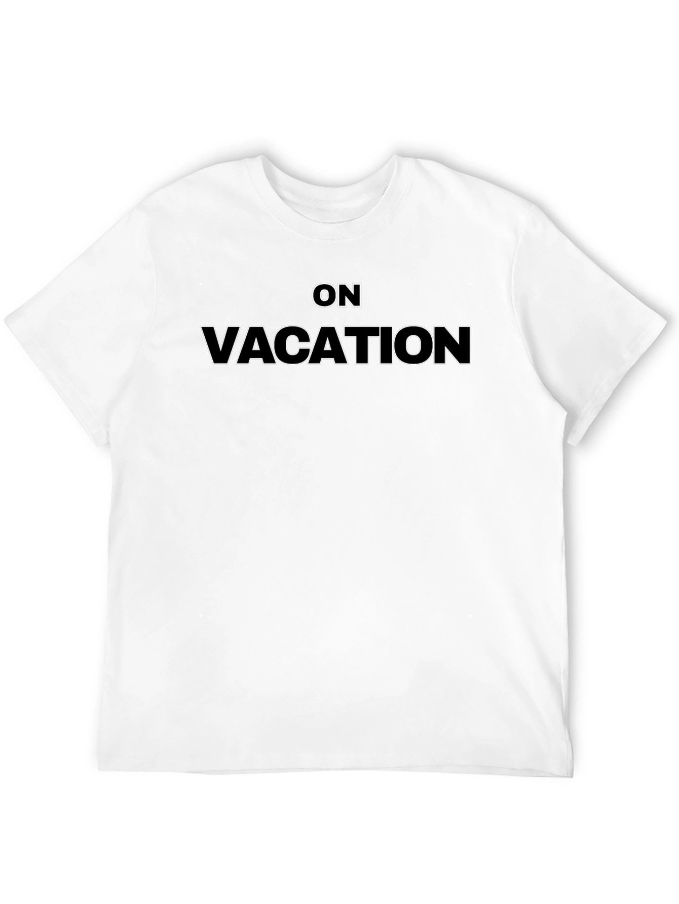 On Vacation Graphic Tee - Black Holiday Shirt
