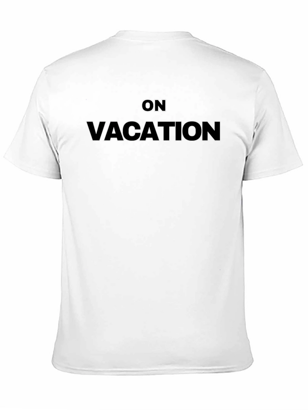 On Vacation Graphic Tee - Black Holiday Shirt