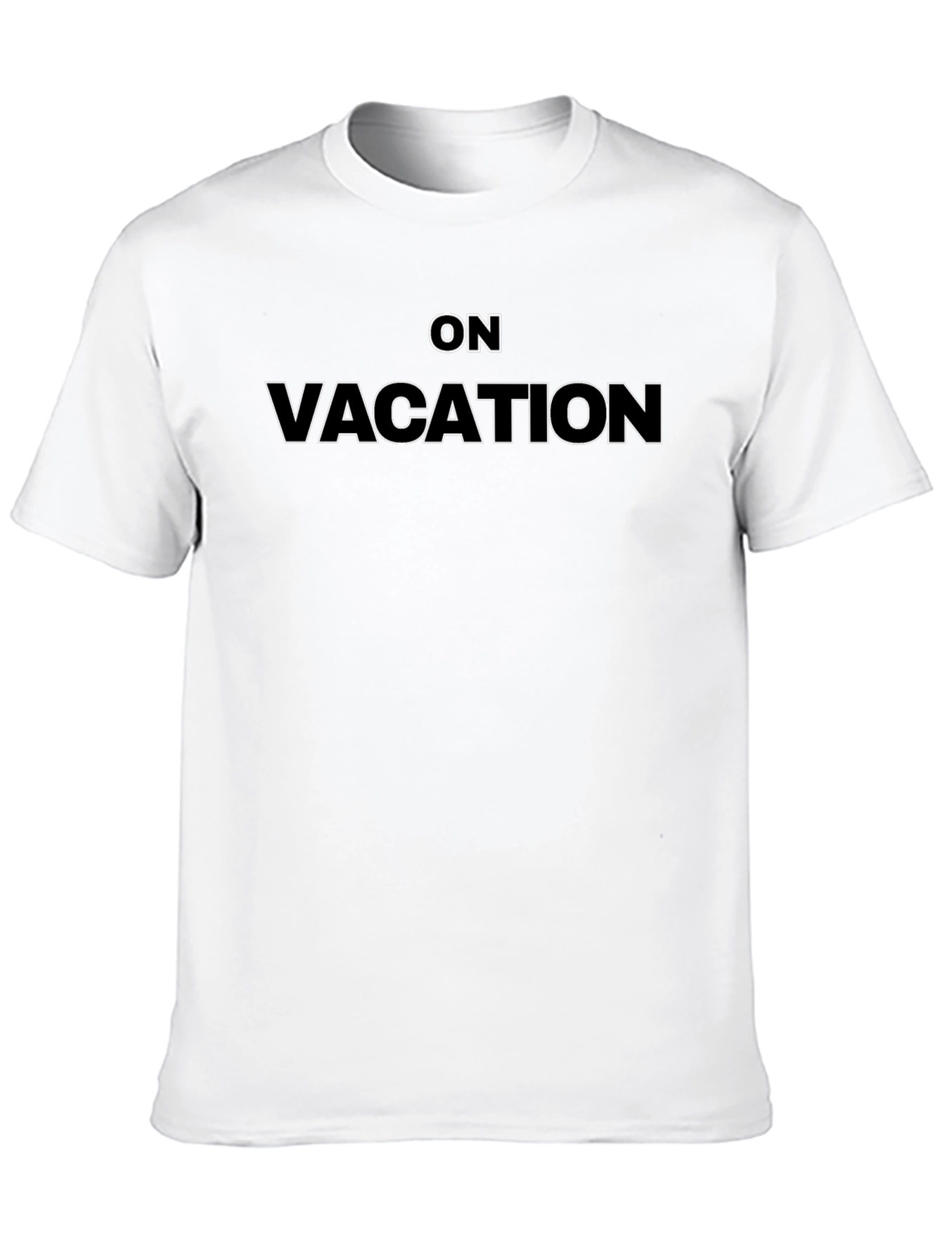 On Vacation Graphic Tee - Black Holiday Shirt