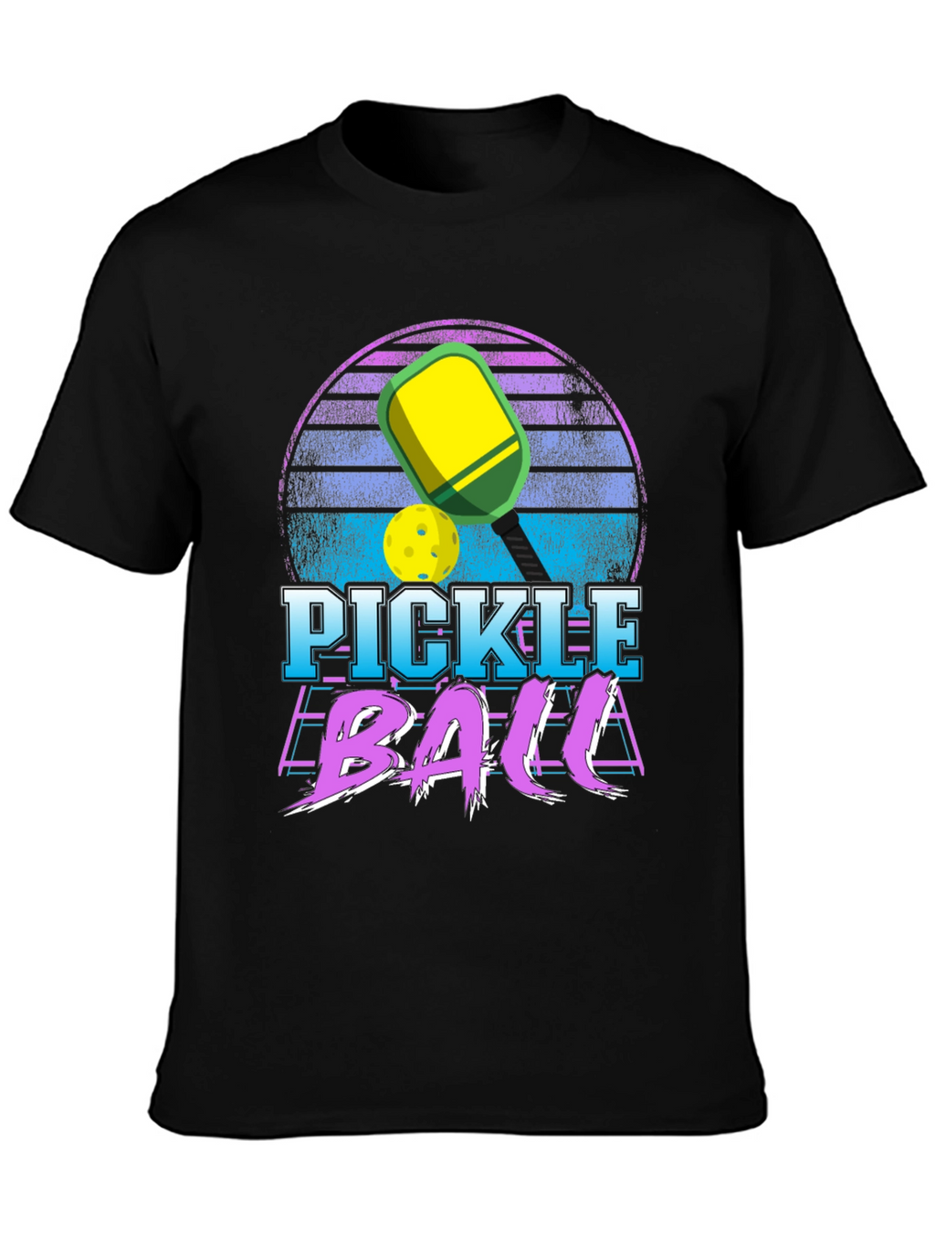 Pickleball Retro Sunset T-Shirt