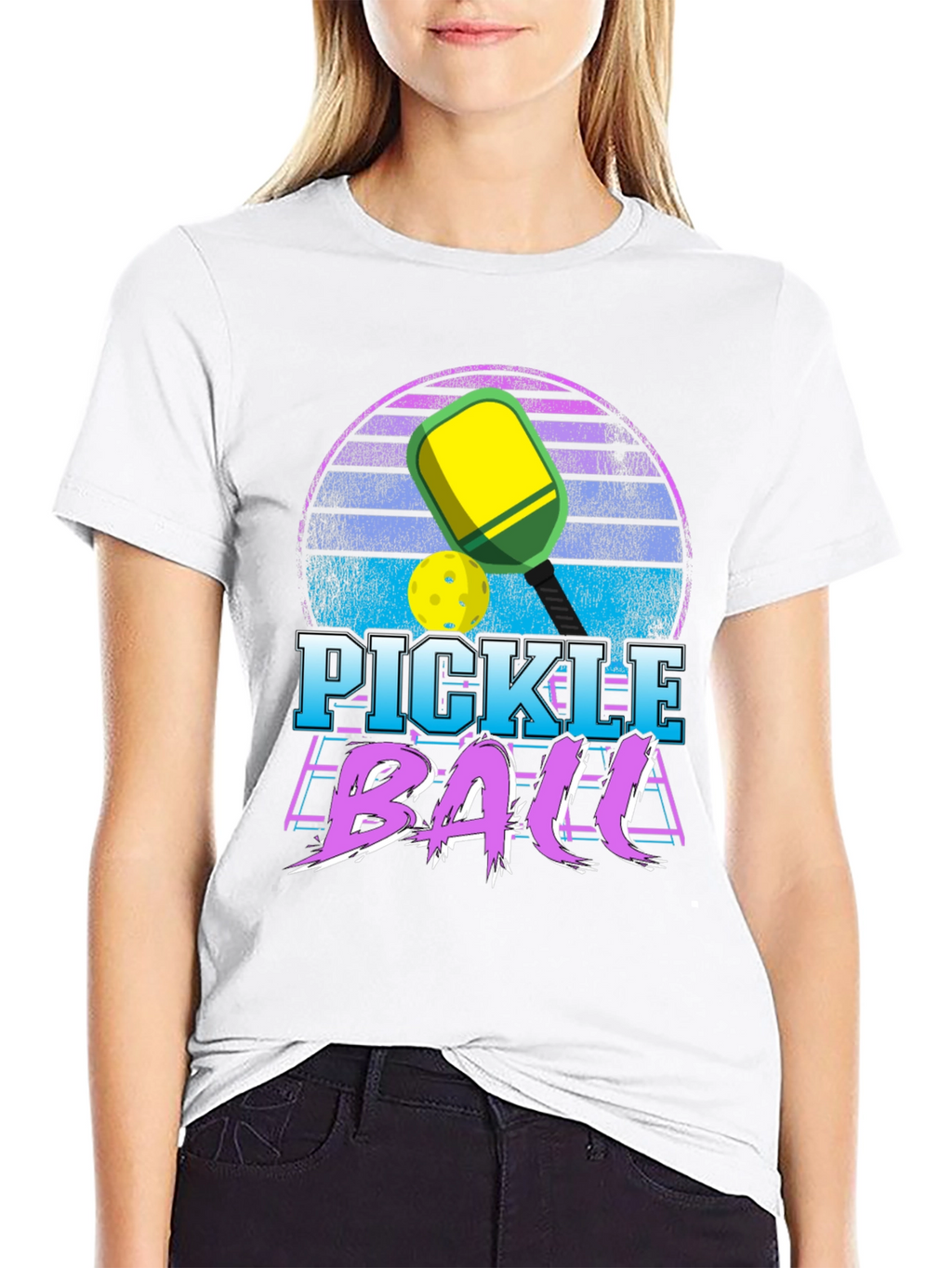 Pickleball Retro Sunset T-Shirt