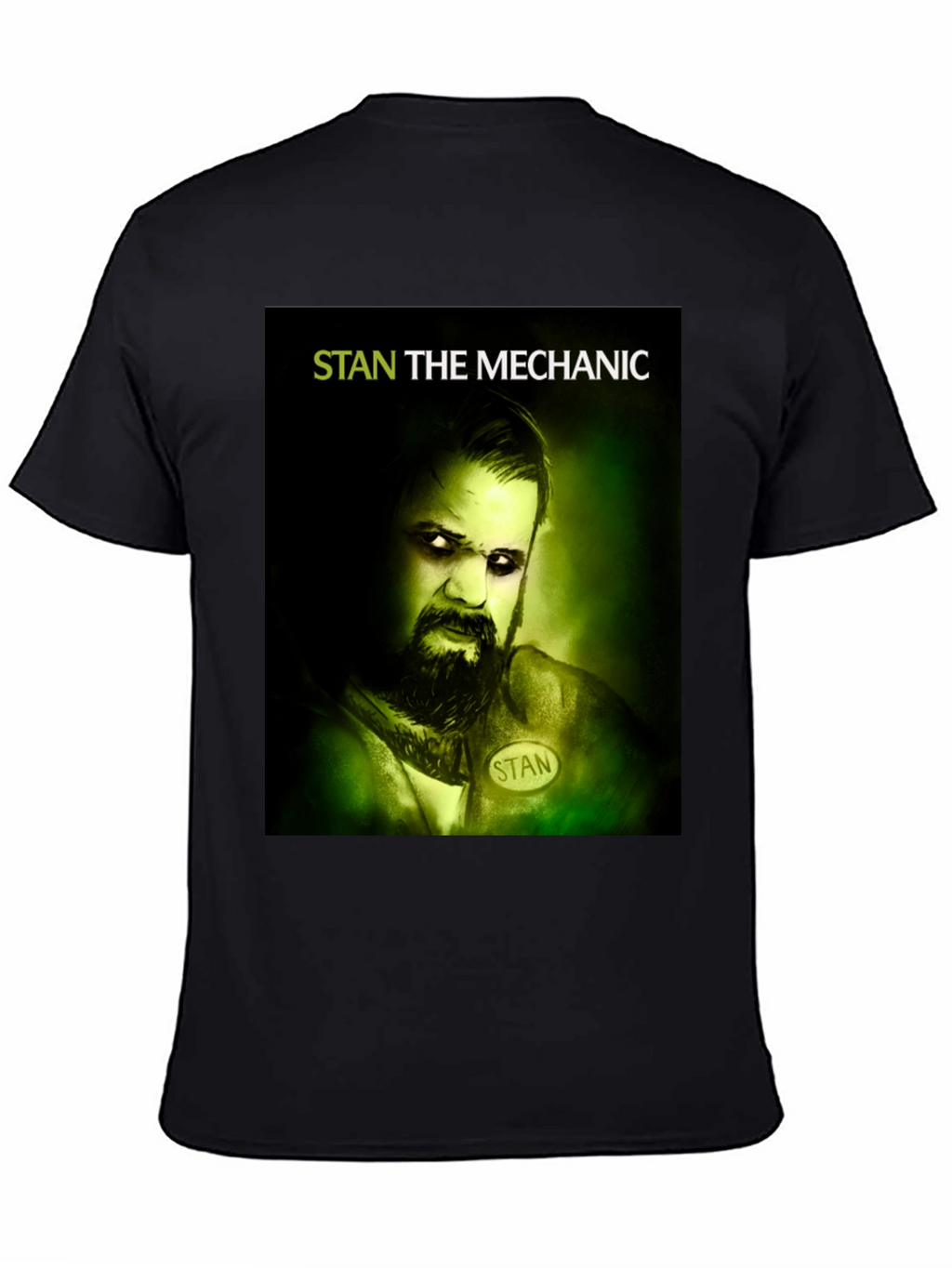 Stan The Mechanic Graphic Tee - Black Cotton T-Shirt