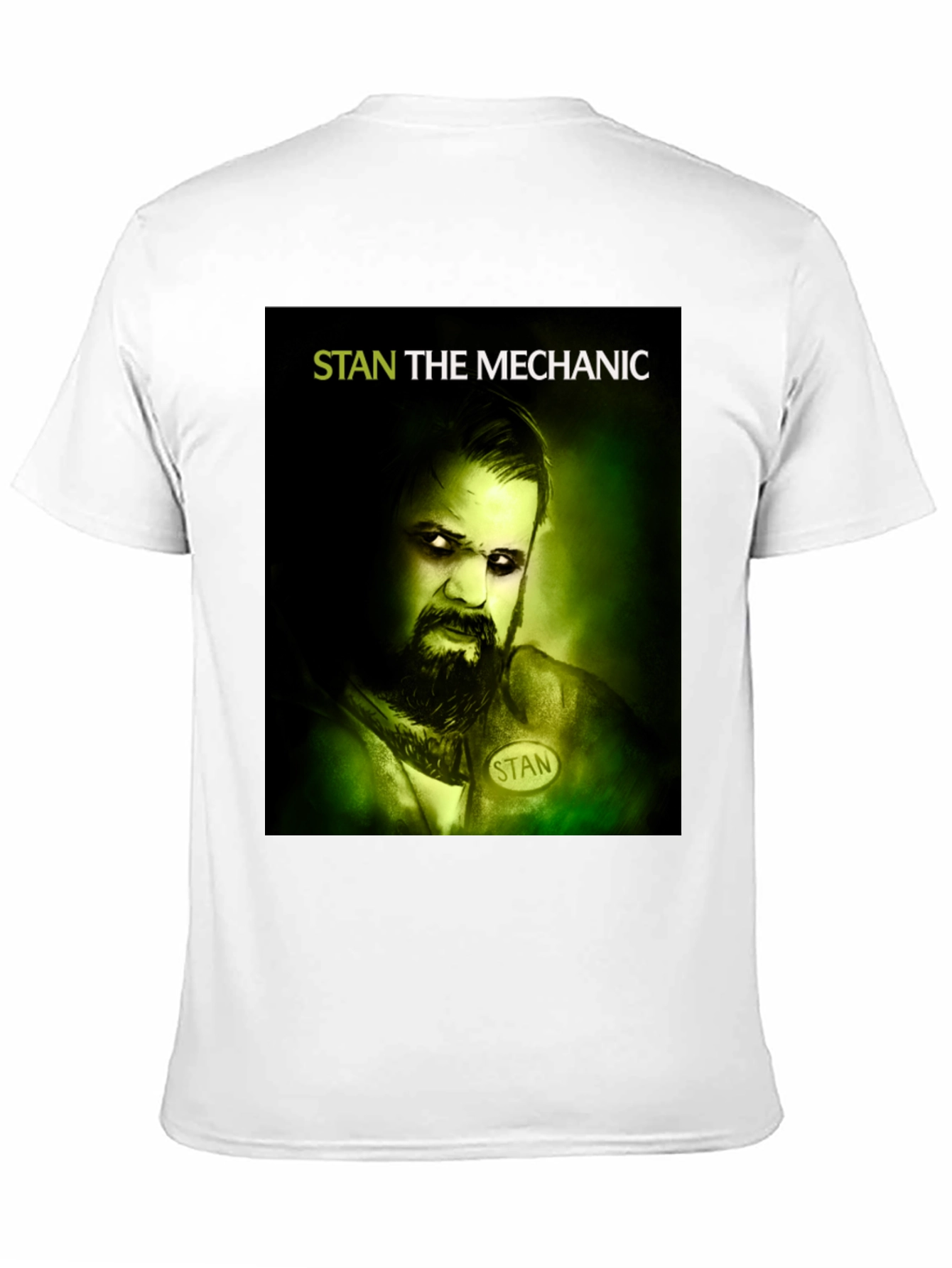 Stan The Mechanic Graphic Tee - Black Cotton T-Shirt