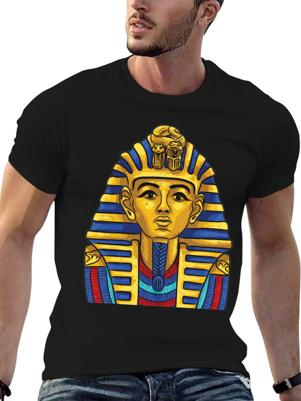 Pharaoh Graphic Tee - Egyptian King T-Shirt