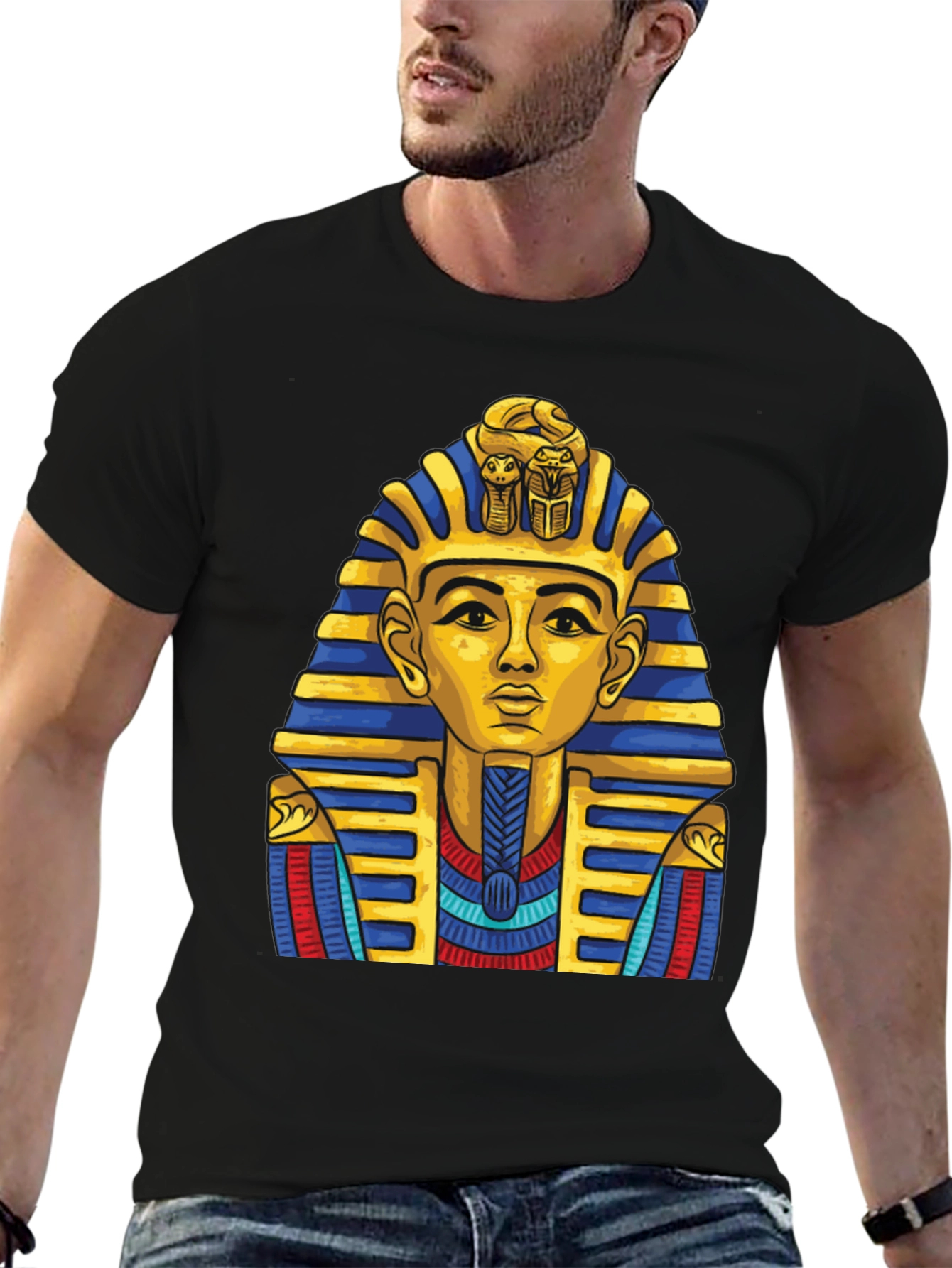 Pharaoh Graphic Tee - Egyptian King T-Shirt