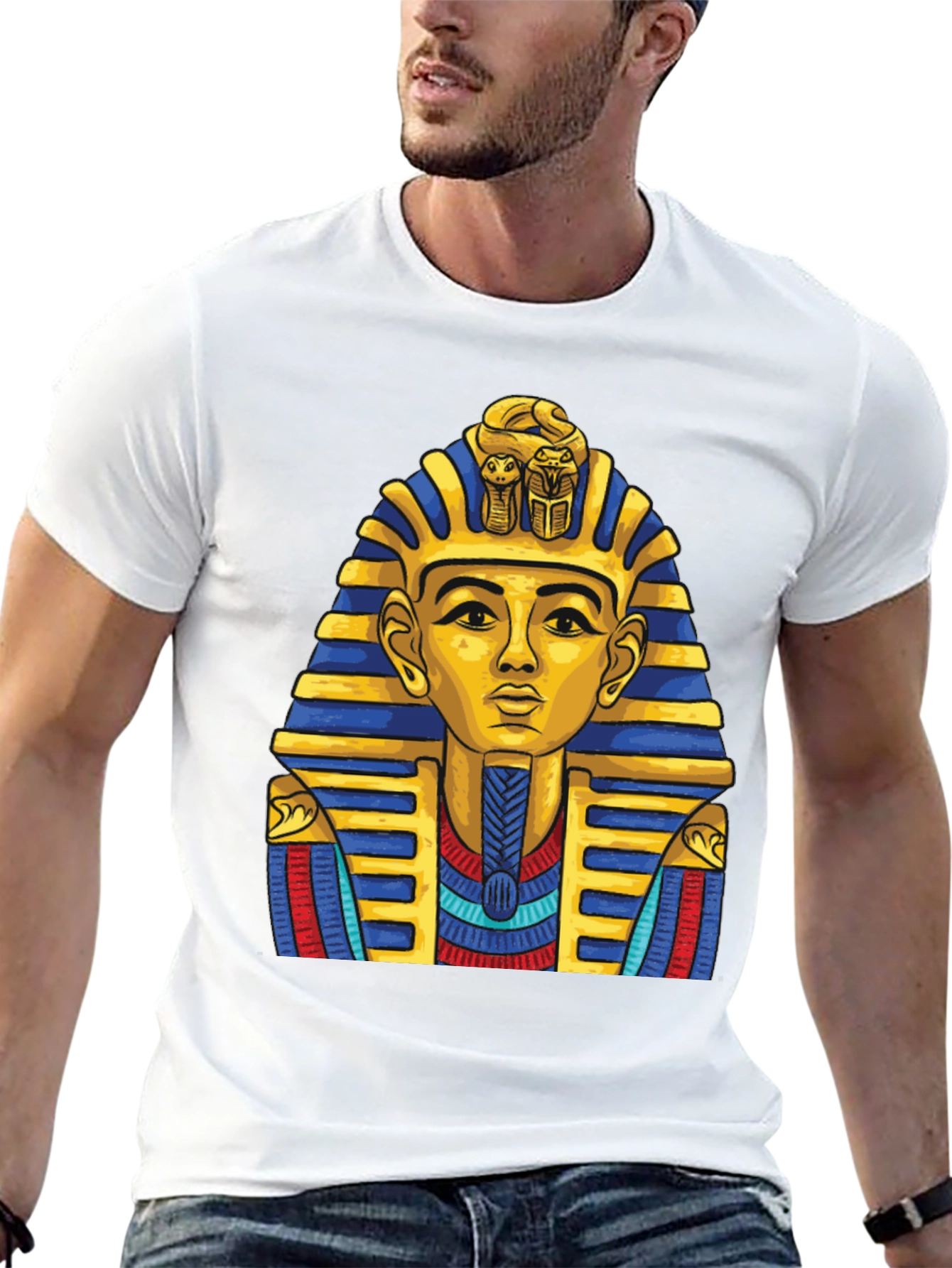 Pharaoh Graphic Tee - Egyptian King T-Shirt