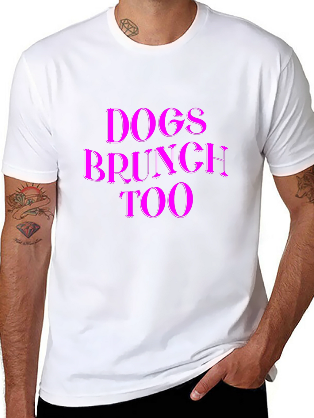 Dogs Brunch Too T-Shirt - Black Tee
