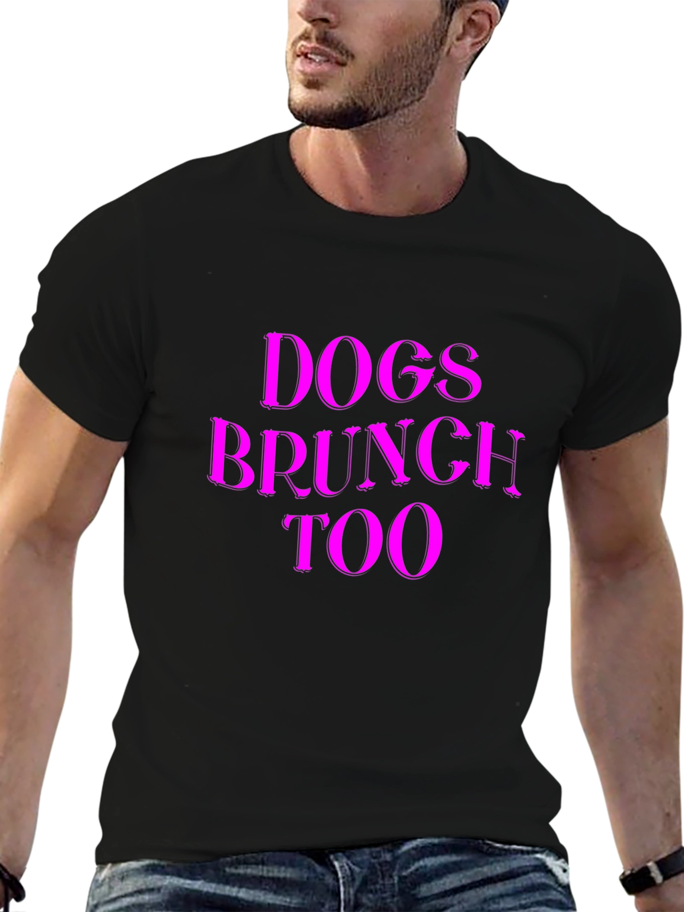 Dogs Brunch Too T-Shirt - Black Tee